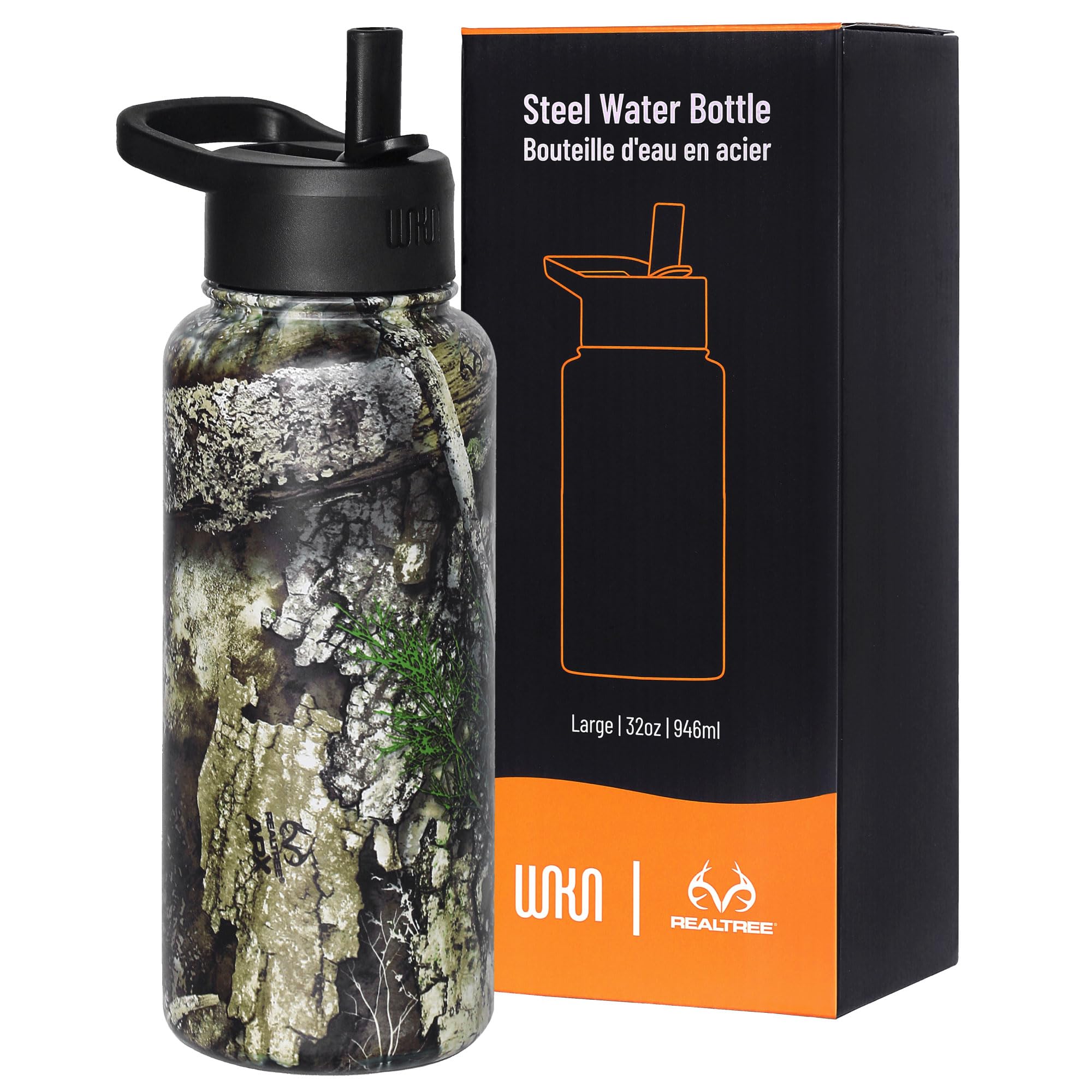 Wildkin Realtree APX 32oz Kids Water Bottle  Leakproof, VacuumInsulated, Durable, EasyClean