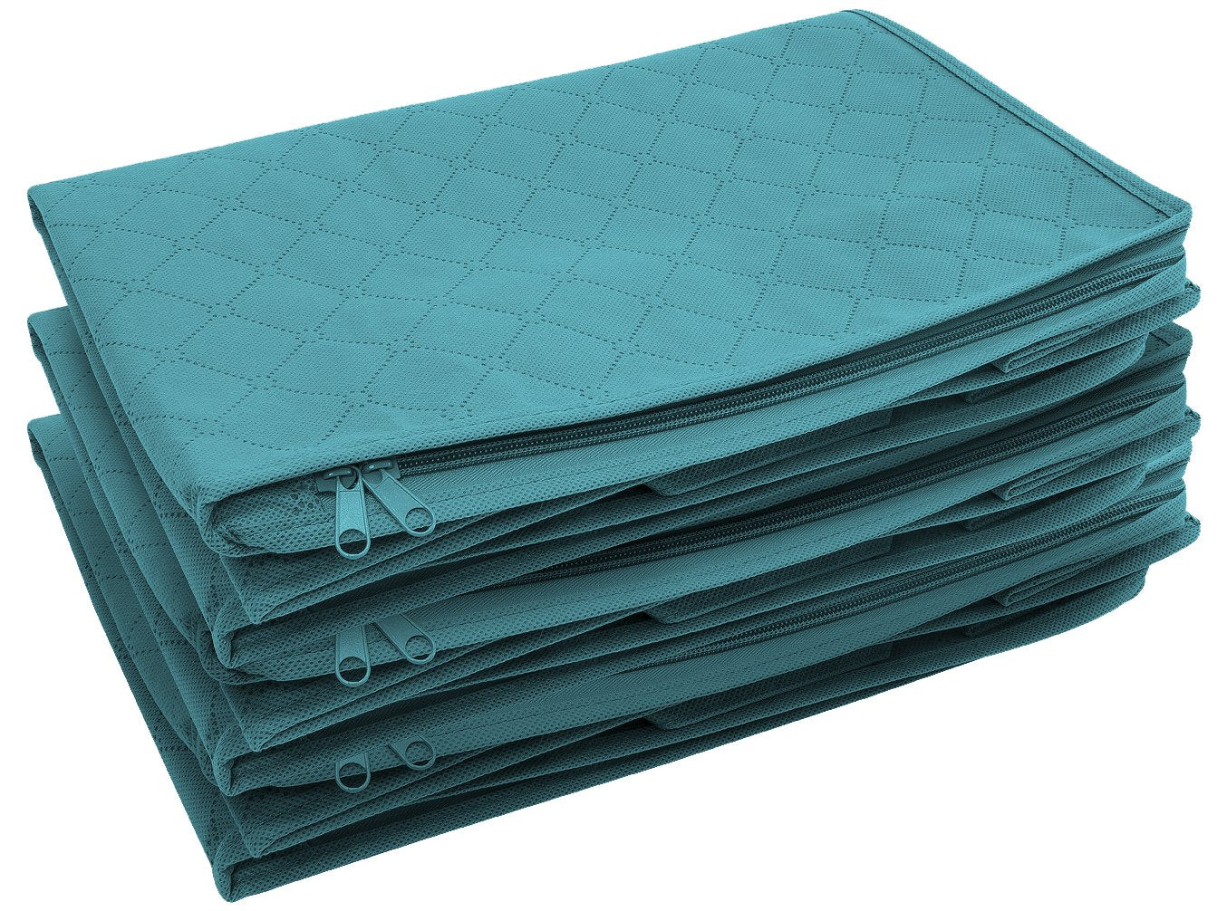 Sorbus Foldable Storage Bag Organizers, Large Clear Window & Carry Handles, Great for Clothes, Blankets, Closets, Bedrooms, and