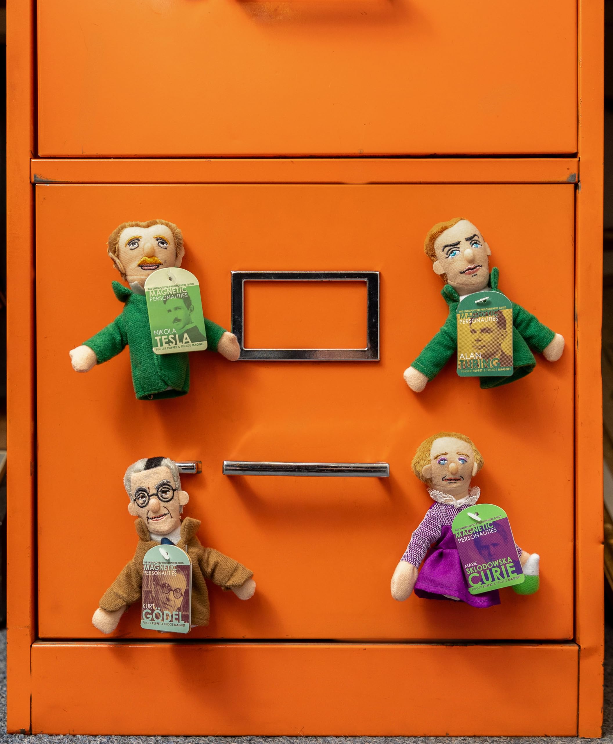 The Unemployed Philosophers Guild Nikola Tesla Plush Finger Puppet And Refrigerator Magnet - Toy For Kids Or Adults