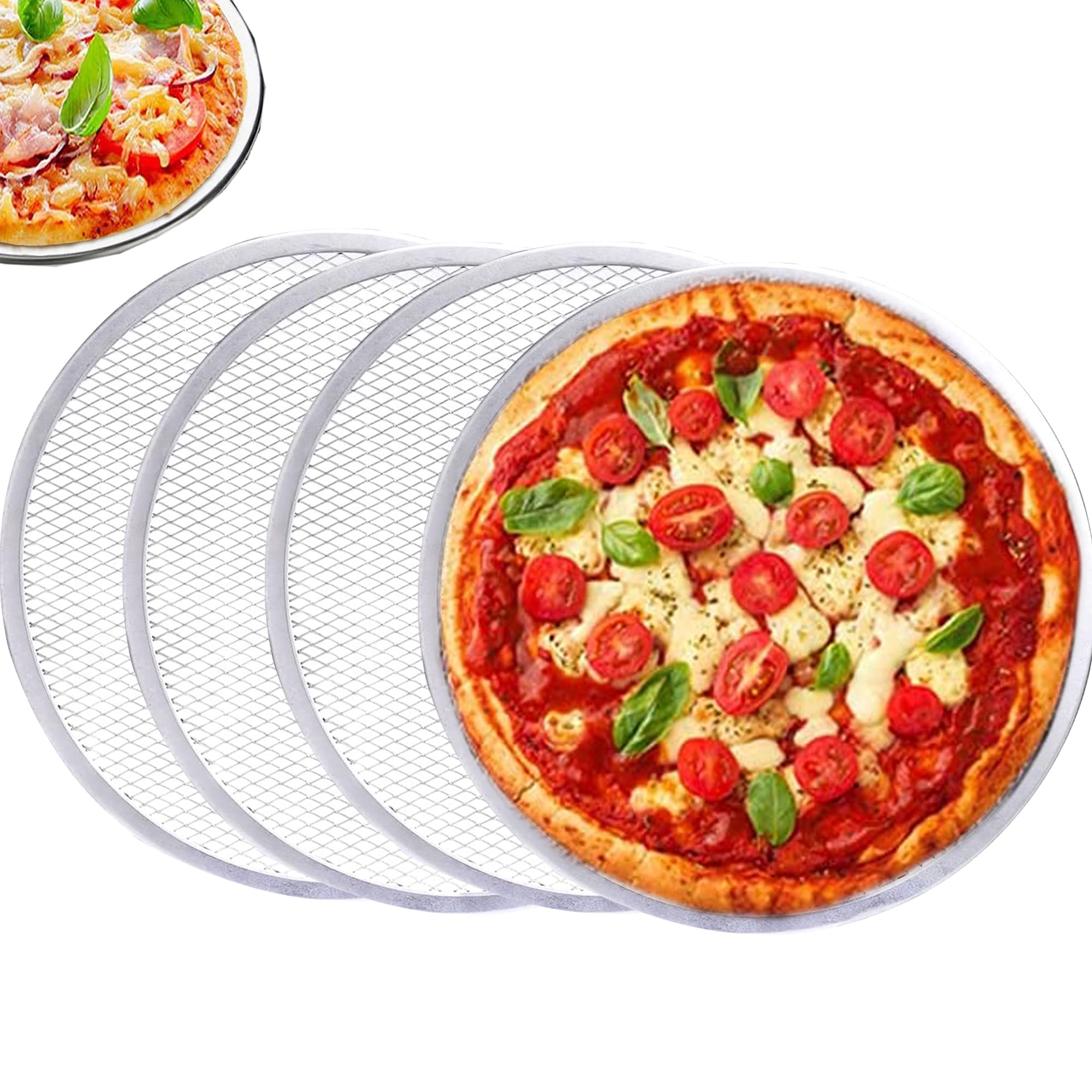 KEJJNYER 4 Pack 10 Inch Pizza Screen, Nonstick