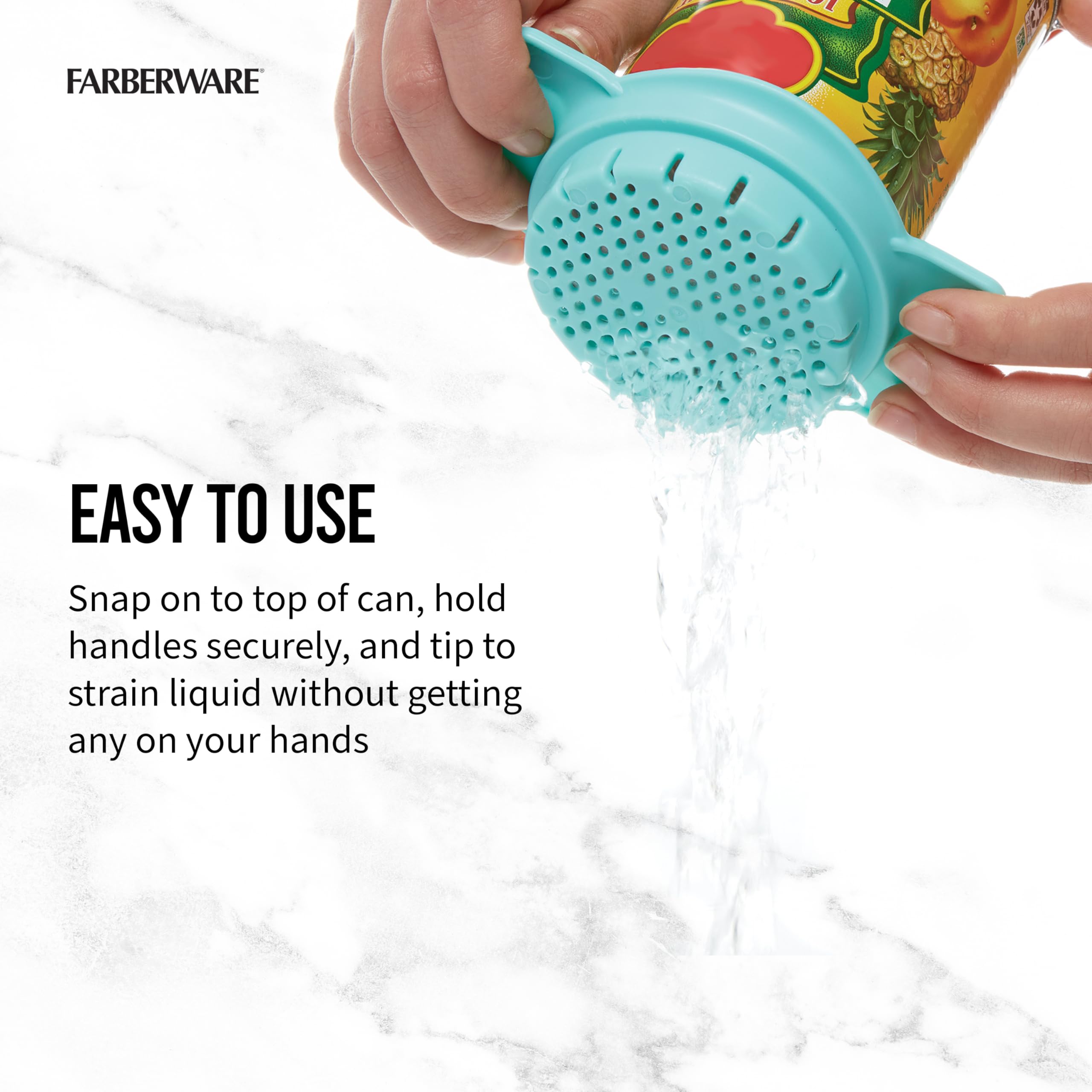 Farberware Can Colander Strainer, For Quick And Easy Straining Of Pasta, Fruits, Vegetables, Juices, Tuna And More, Fits Most St