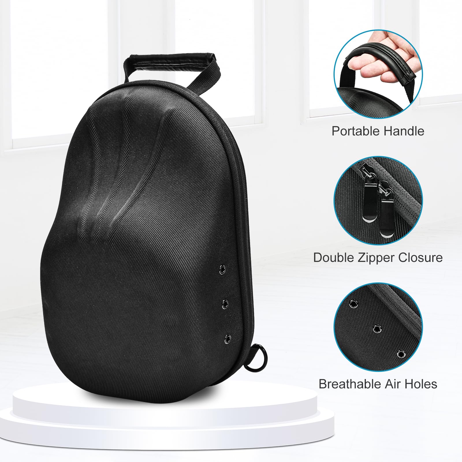 Procase Hat Travel Hard Case, Hat Carrier Storage Bag For 5-6 Baseball Caps,Hat Organizer Ball Caps Holder With Adjustable Shoul