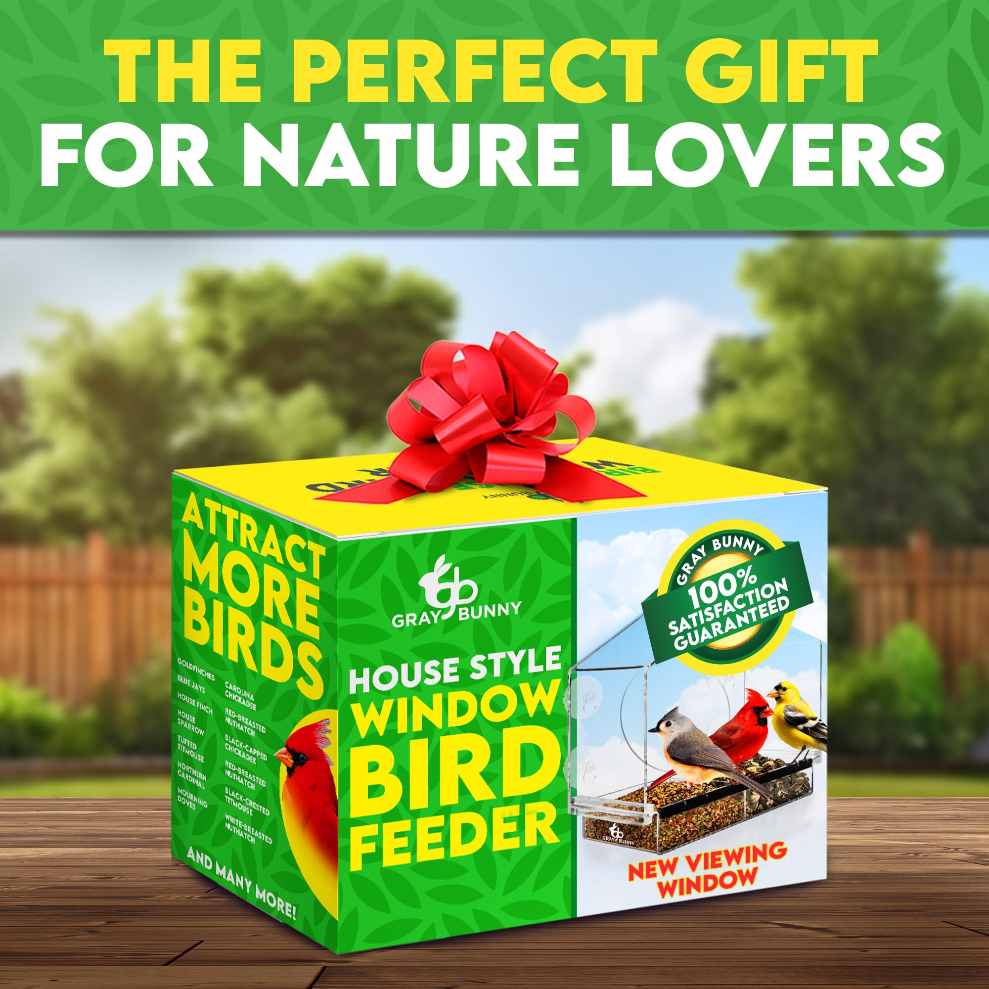 clear Bird Feeders for Window - Bird House Style Window Bird Feeder - Window Bird Feeders with Strong Suction cups - Drain Holes