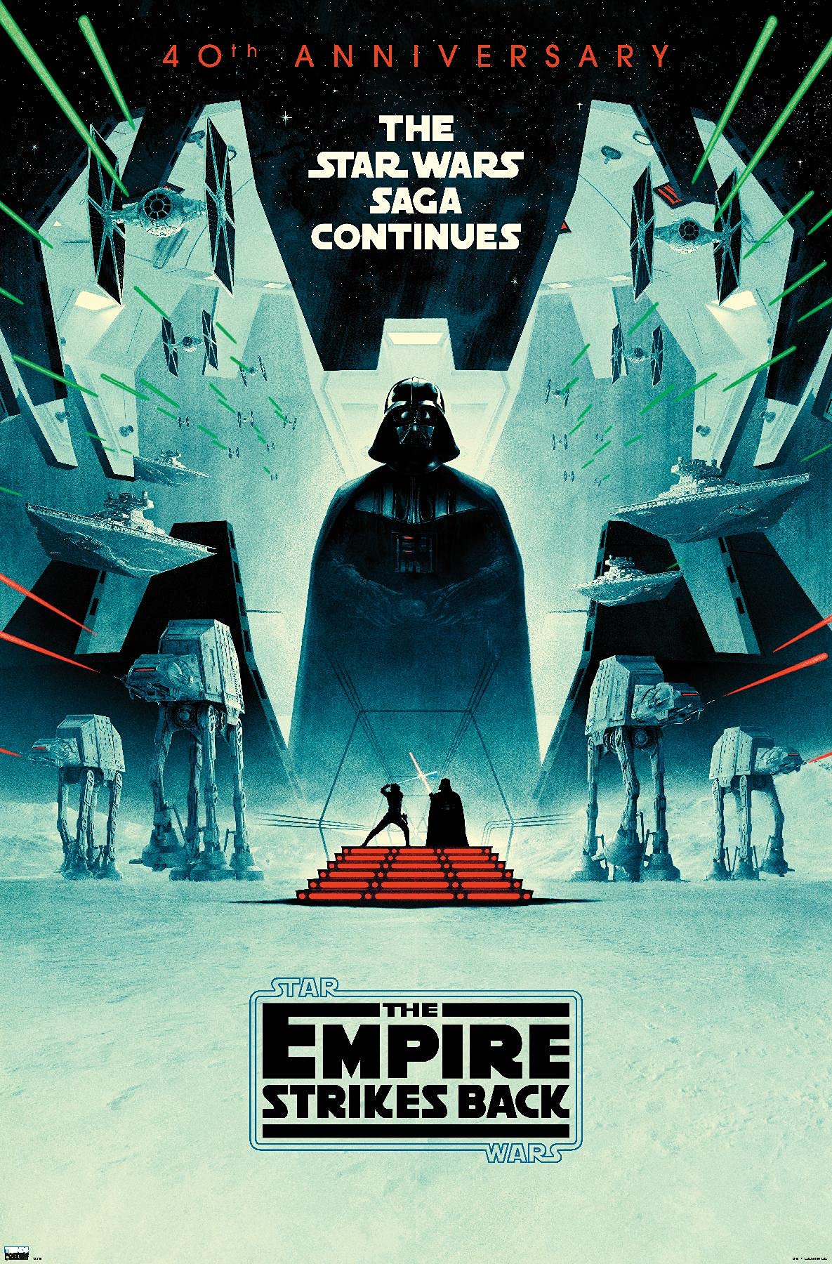 Trends International Star Wars: The Empire Strikes Back - 40Th Anniversary Wall Poster, 22.375'' X 34'', Premium Unframed Versio