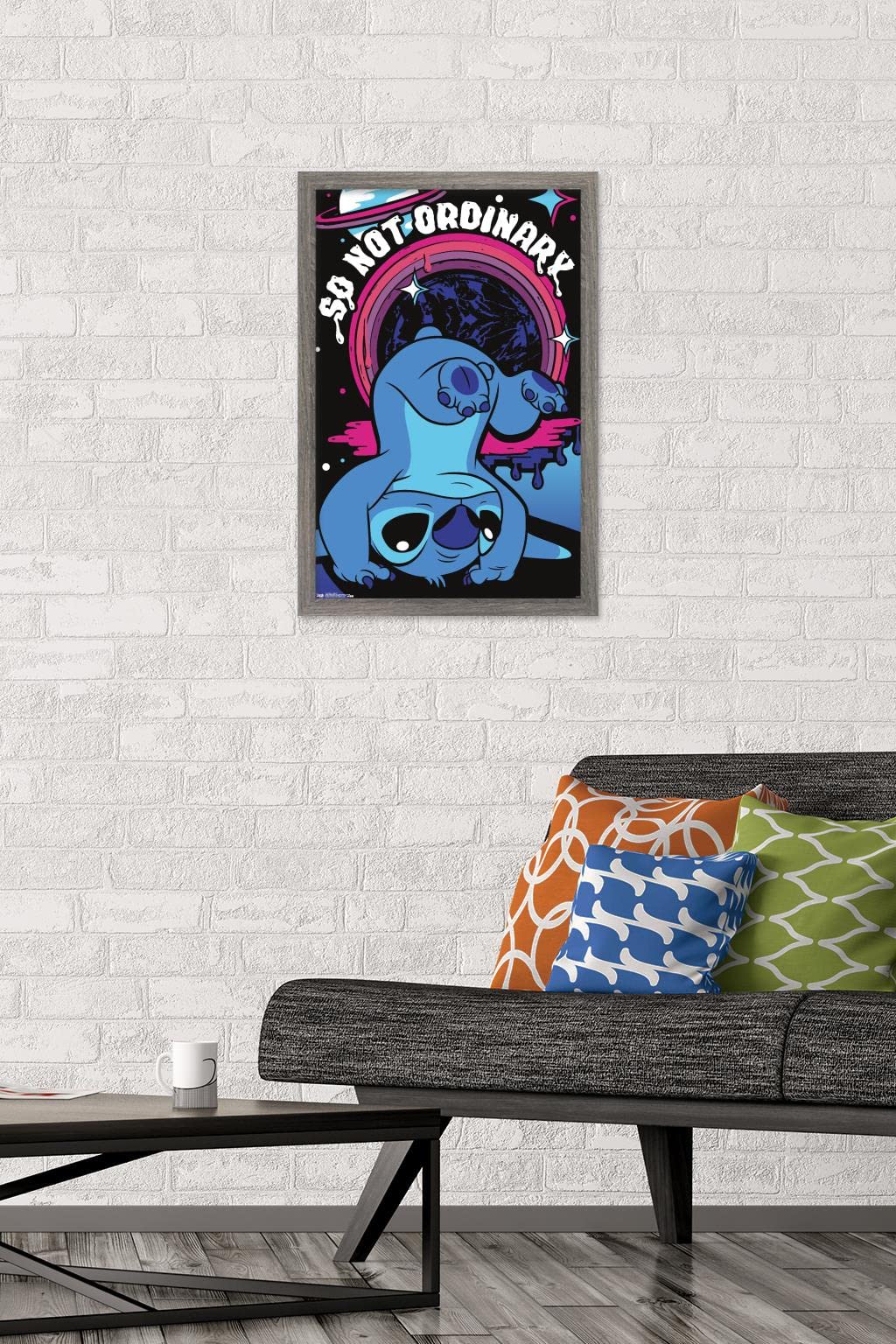 Trends International Disney Lilo And Stitch - Ordinary Wall Poster, 14.725'' X 22.375'', Barnwood Framed Version