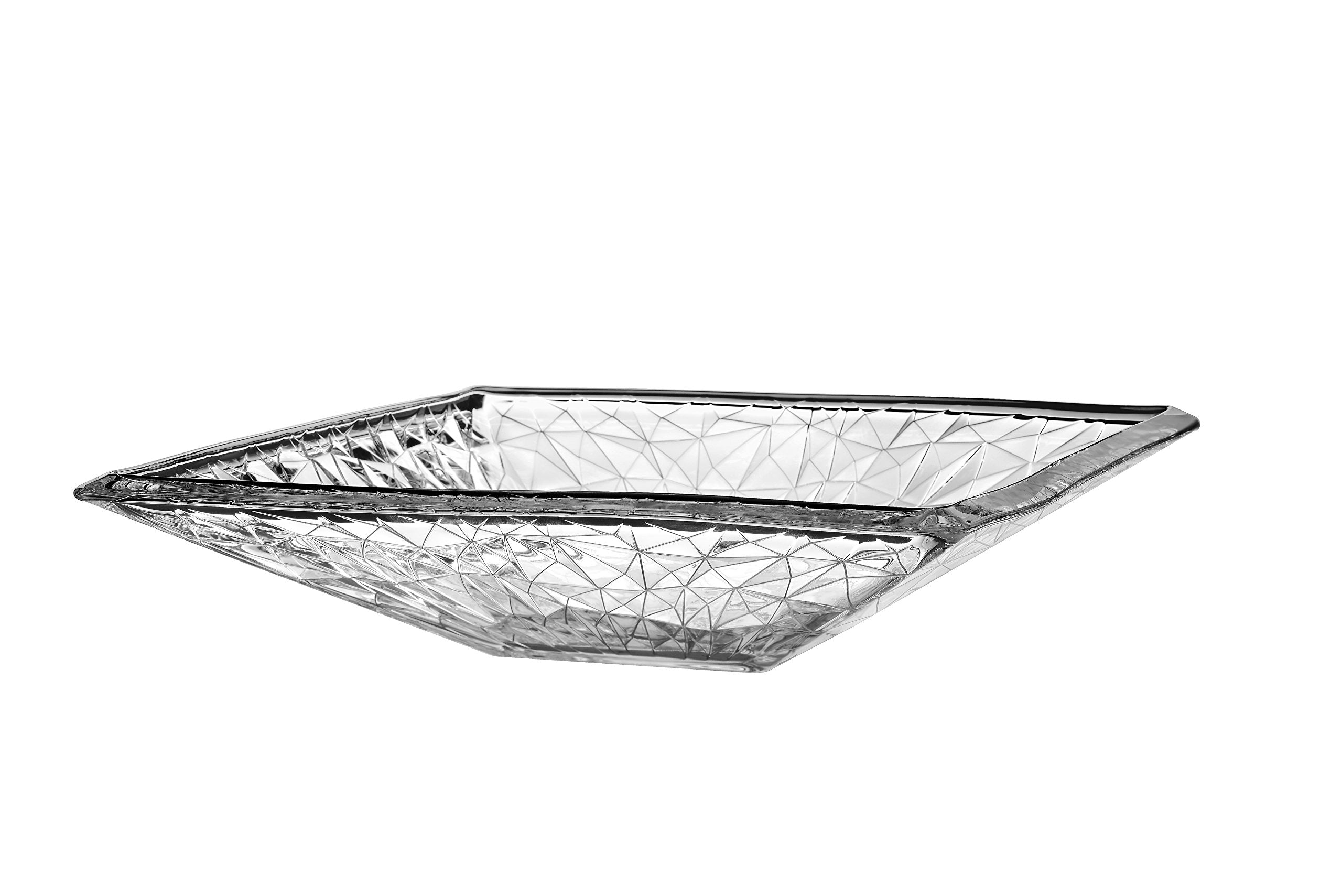 Barski - European Glass - Centerpiece Bowl - 13.7 Diameter - Made in Europe