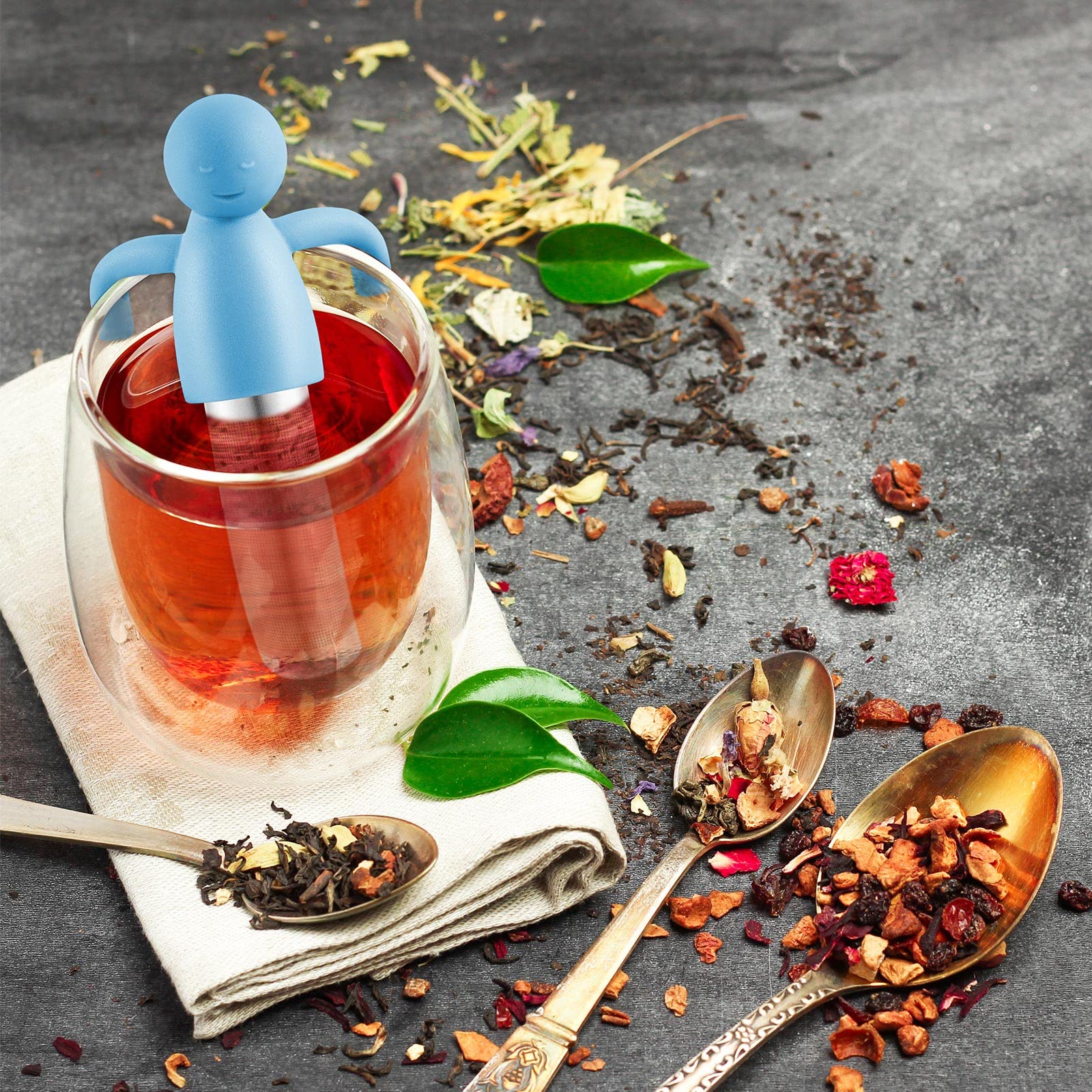 2 Pieces Tea Infuser For Loose Tea Cute Fine Mesh Tea Strainer Stainless Steel Tea Filter Ball Tea Diffuser Steeper For Teacups