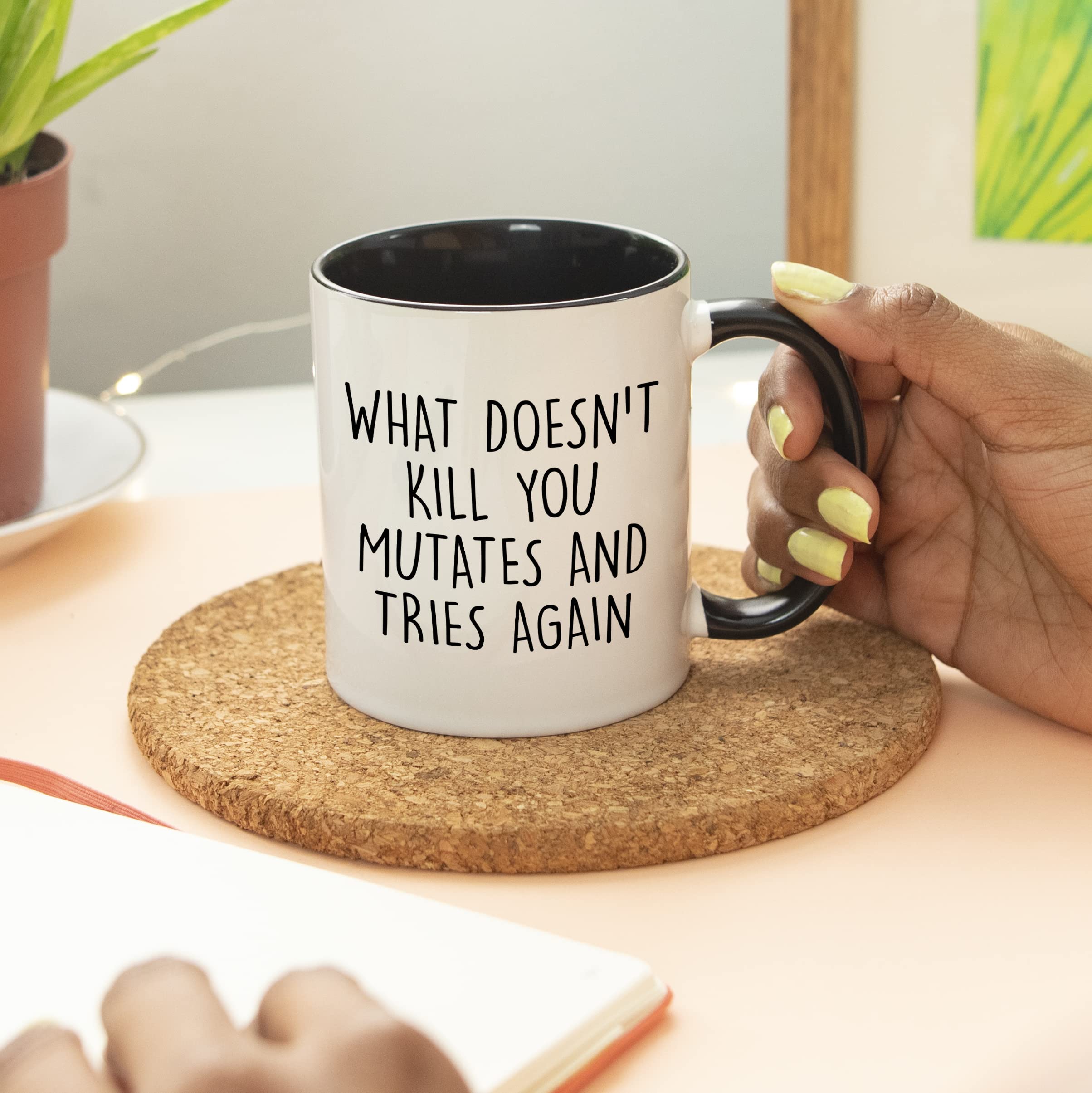 Younique Designs Get Well Mug For Men And Women, 11 Ounces, Funny Covid Cup, Quarantine Coffee Mug For Adults, Covid 19 Mug (Bla