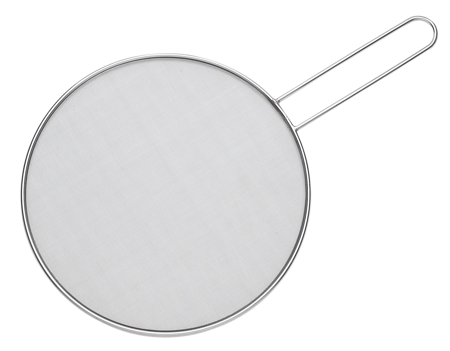 Hic Harold Import Co. Splatter Screen Guard Strainer, 18/8 Stainless Steel, Fine Mesh, 9-Inches