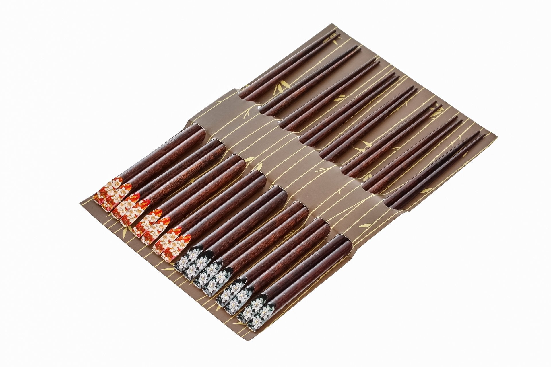 Heim Concept 8- Pairs Bamboo Chopsticks Reusable Chinese Korean Japanese Chopsticks Natural Wood Chop Stick