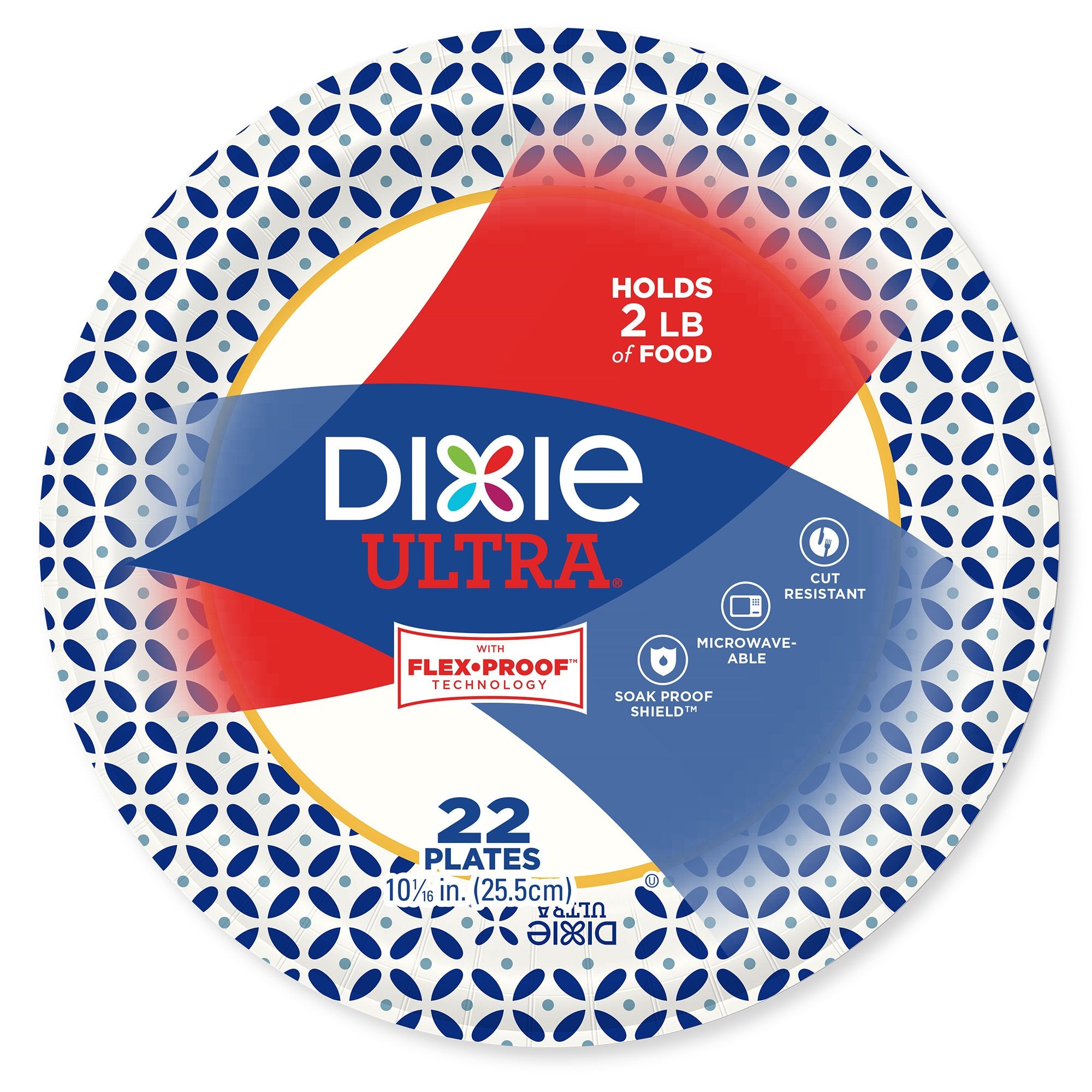 Dixie Ultra Disposable Paper Plates  10-1/16 in. Dinner Size  Printed  176 Count