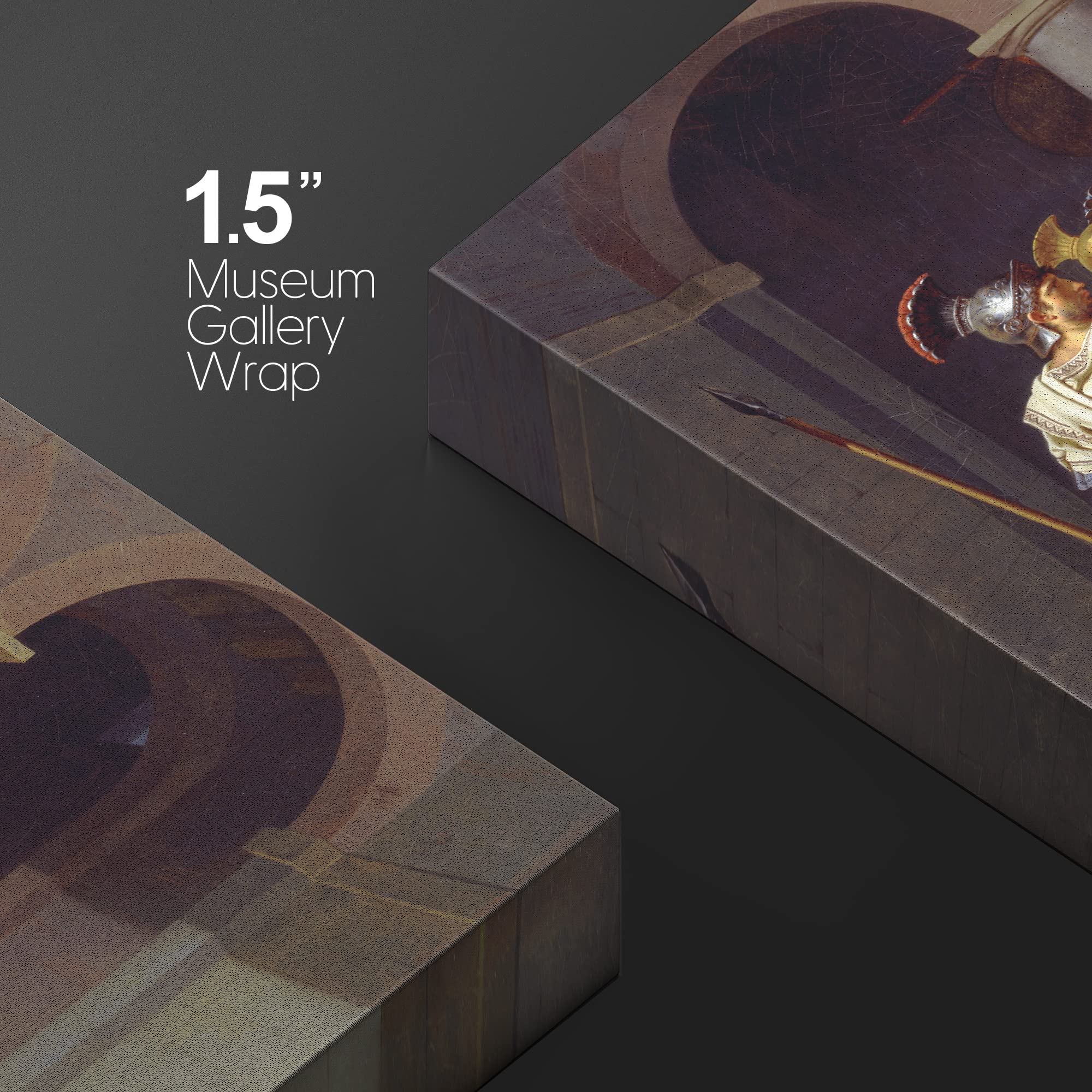 Wall26 Framed Canvas Print Wall Art Oath Of The Horatii By Jacques-Louis David Nature Wilderness Illustrations Fine Art Traditio