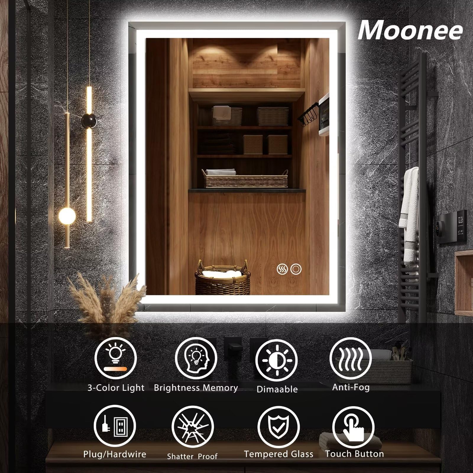 Moonee 36X28 Led Bathroom Mirror