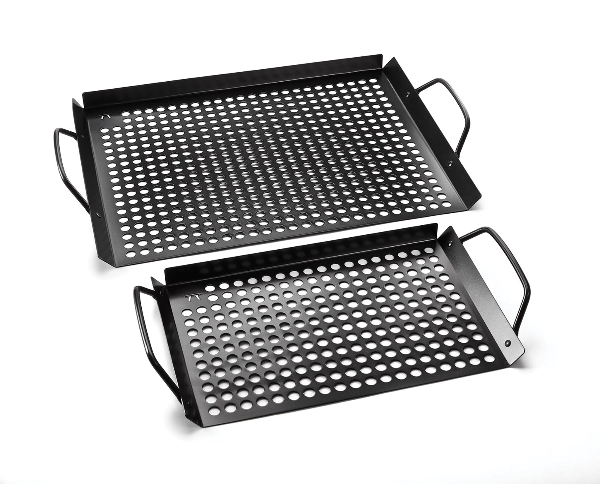 Outset 76452 Non-Stick Grilling And Bbq Grid, 7'' X 11'', 14'' X 11'', Set Of 2 Black