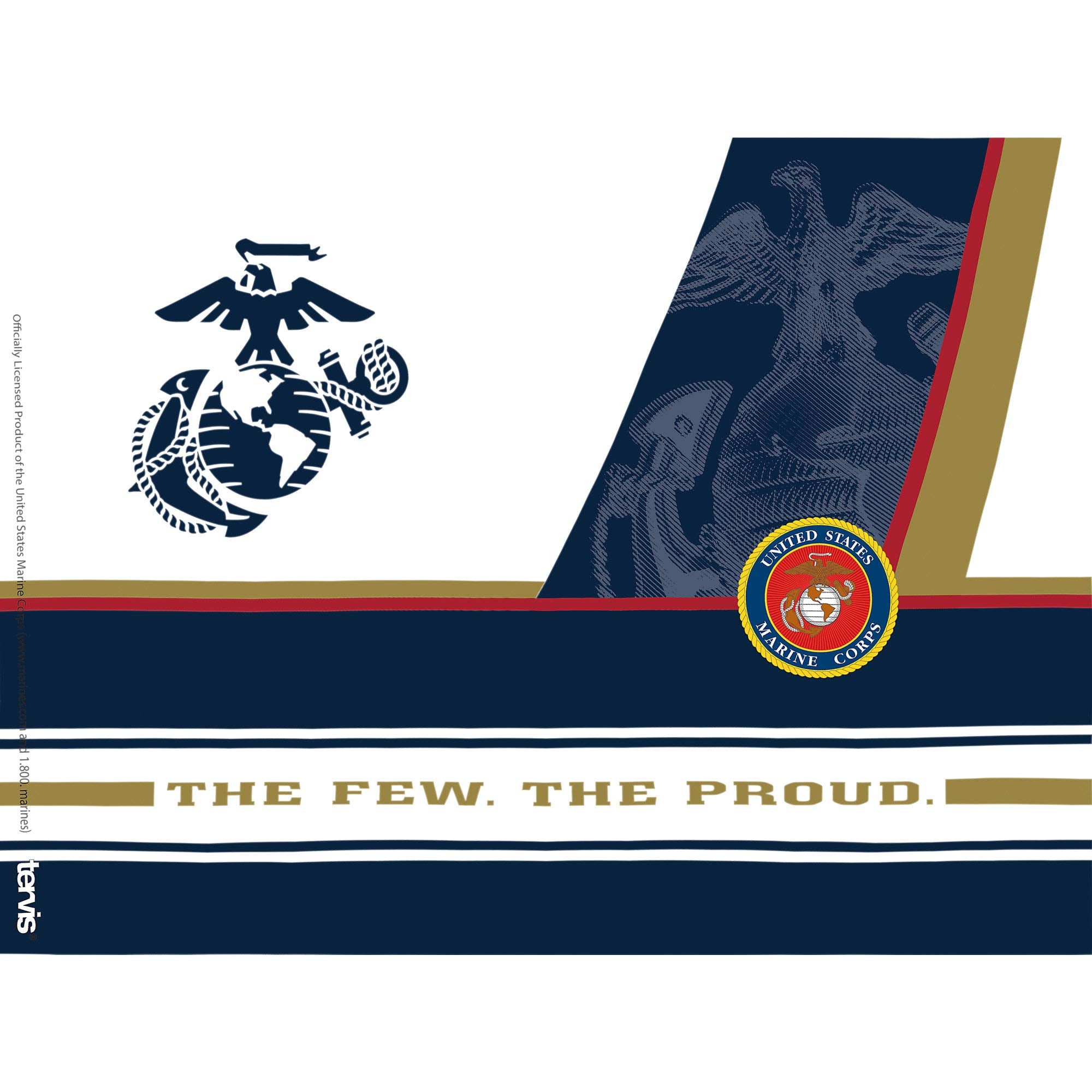 Tervis Marines Forever Proud Made In Usa Double Walled Insulated Tumbler Travel Cup Keeps Drinks Cold & Hot, 24Oz, Classic