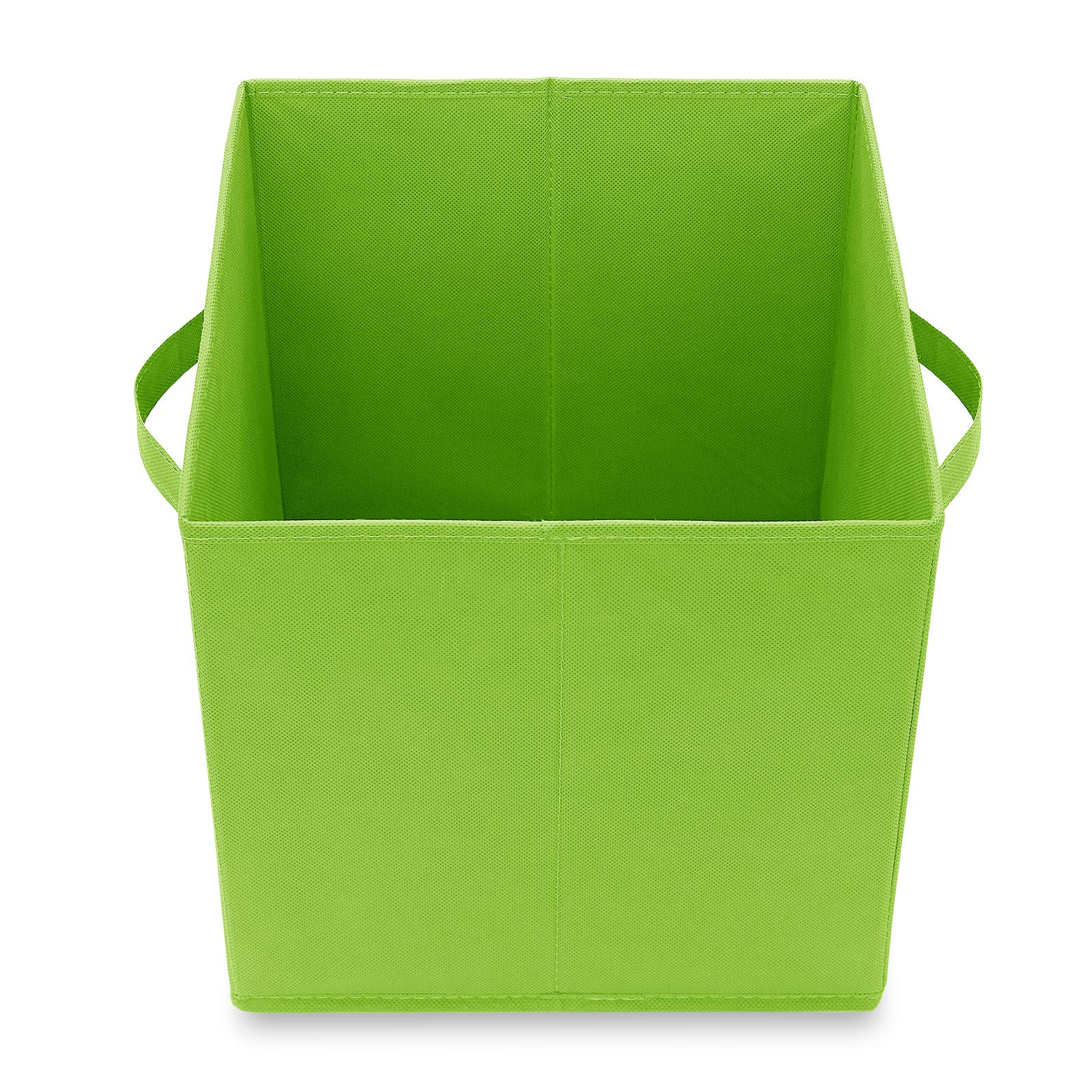 Casafield Set of 6 Collapsible Fabric Cube Storage Bins  Lime Green - 11'' Foldable Cloth Baskets for Shelves  Cubby Organizers & More