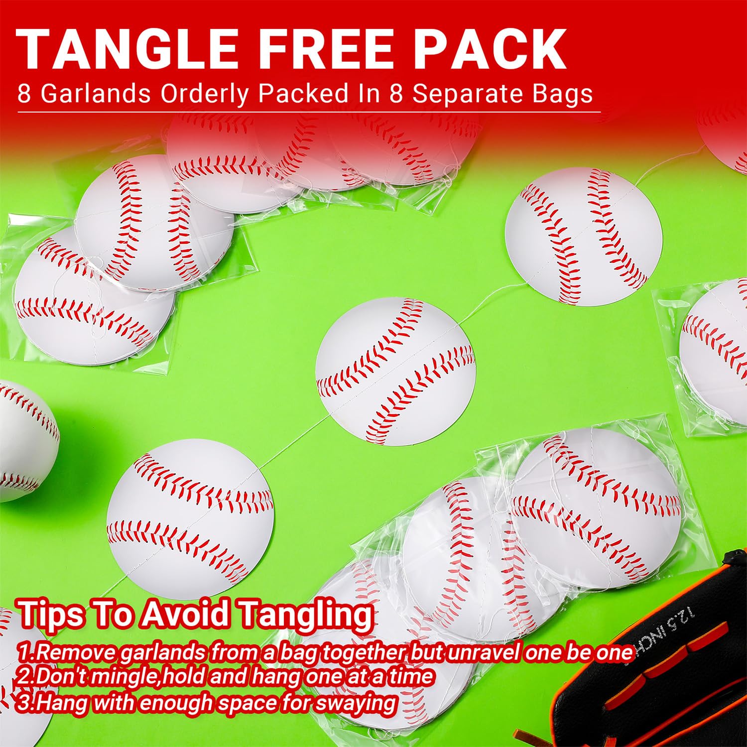 Faccito 8 Pcs Sports Party Banners Sports Theme Party Hanging Decorations Sports Paper Garland For Boys Kids Teens Sports Birthd