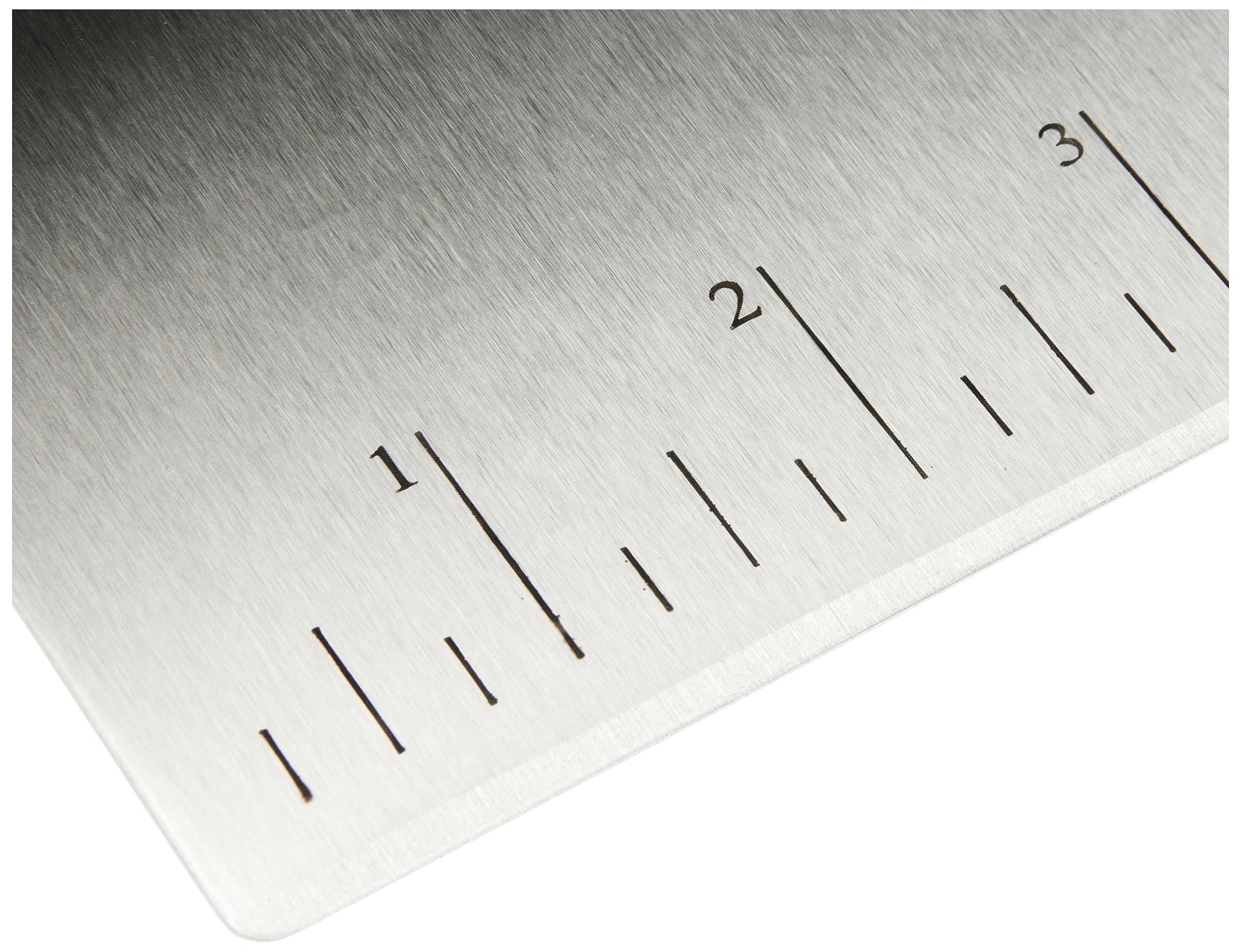 Amazon Basics Multi-Purpose Stainless Steel Scraper/Chopper With Contoured Grip, 6-Inch, Silver, Black