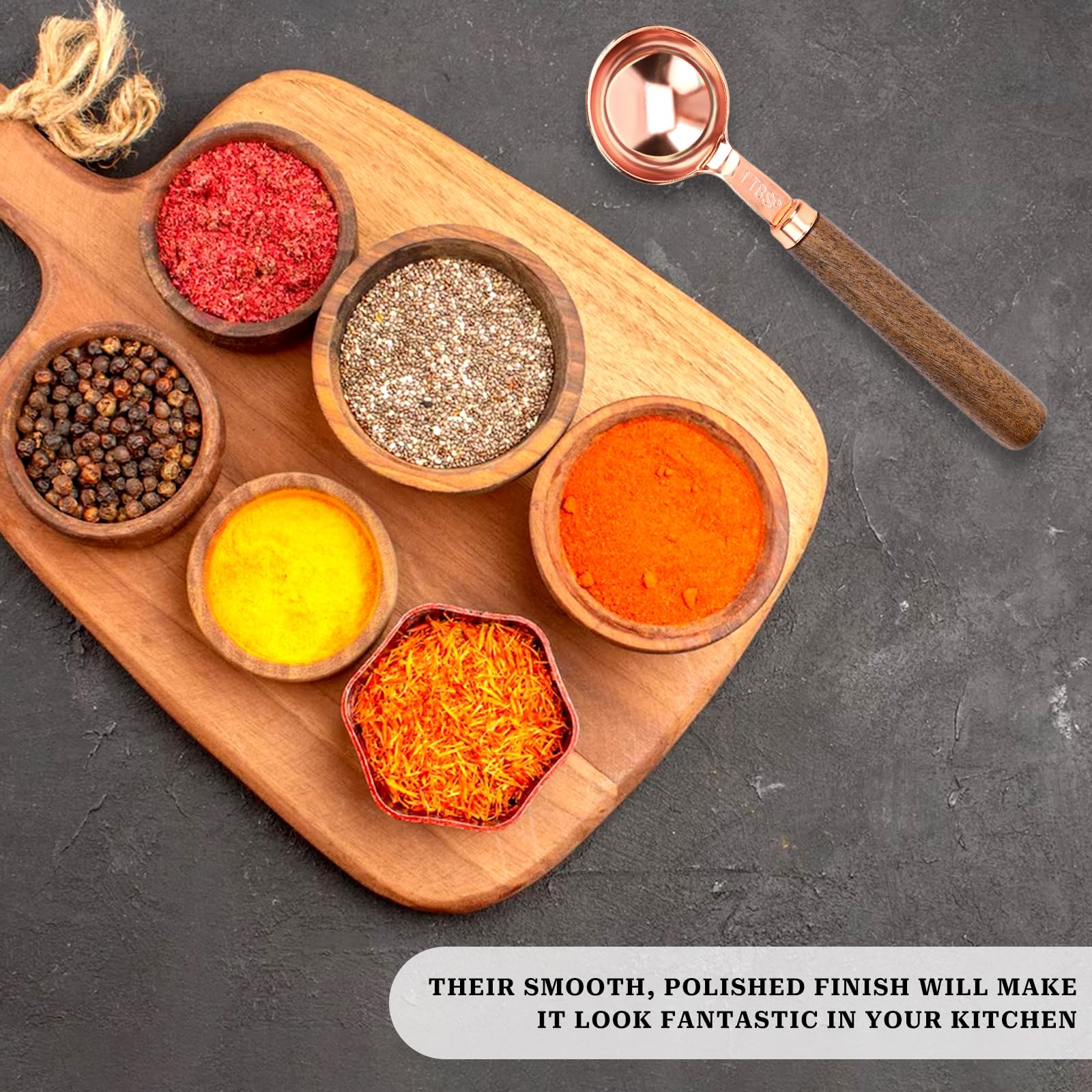 Coffee Scoop For Ground Coffee 1 Tablespoon Coffee Scoop Wood Long Handle Coffee Bean Scoop Tea Scoop Coffee Measuring Spoon,1 T