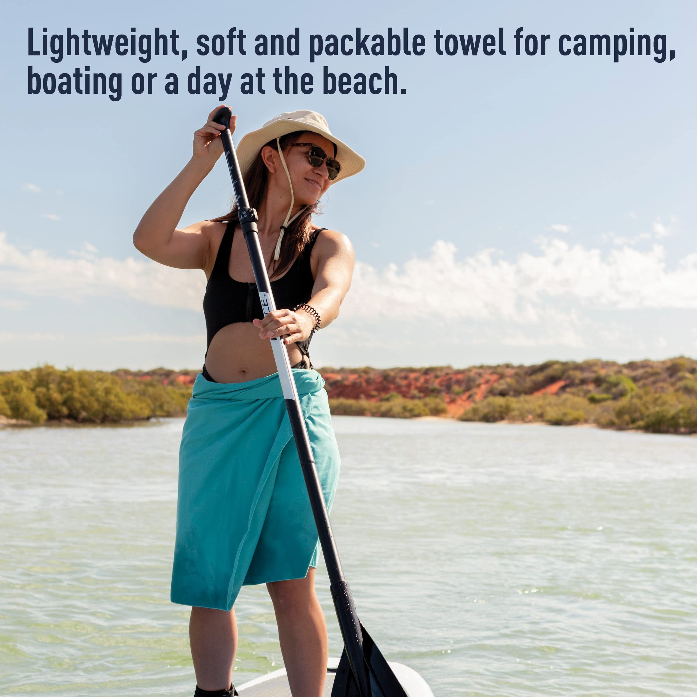 Sea To Summit Portable Pocket Towel For Camping, Gym, And Travel, X-Large (30 X 60 Inches), Outback Orange