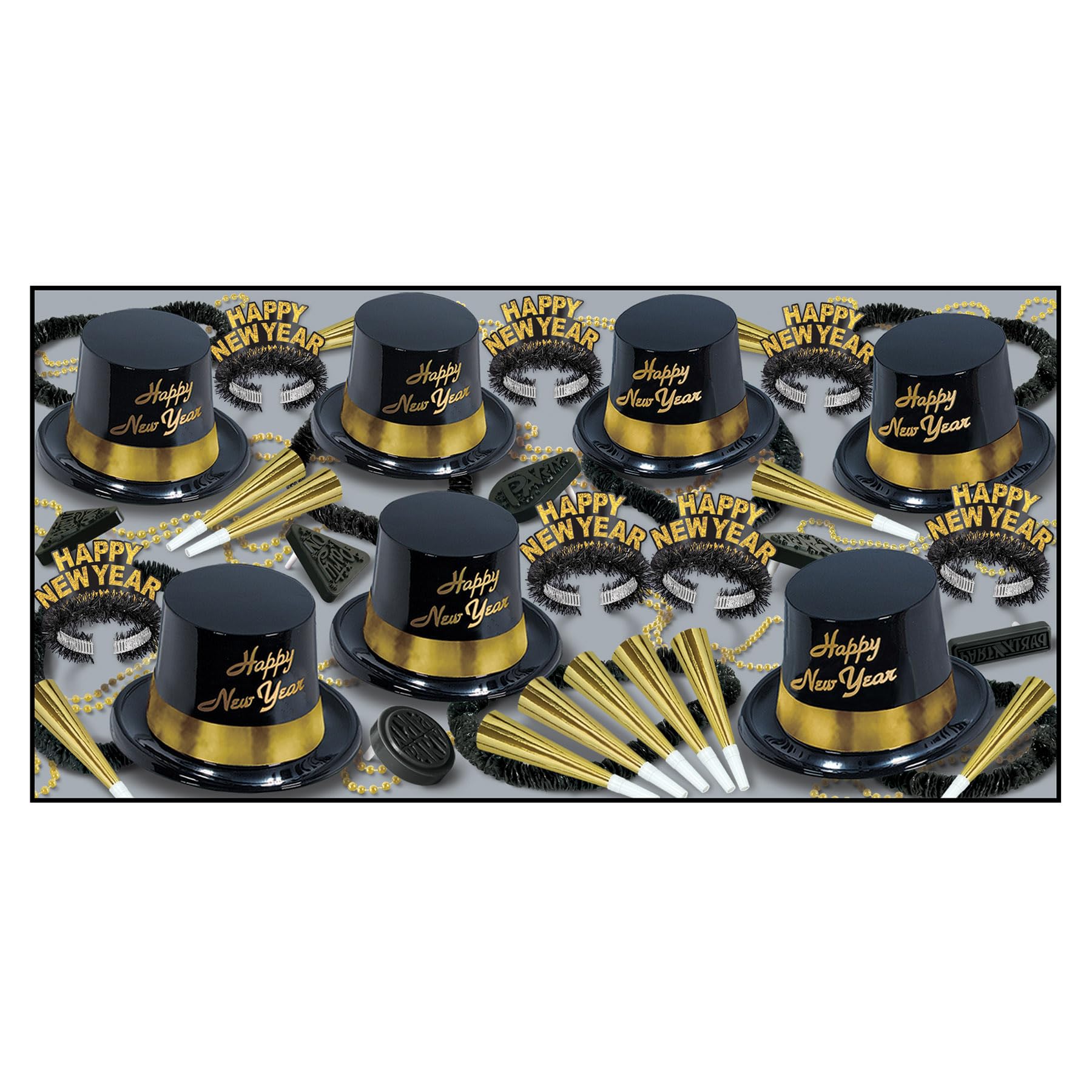 Beistle Gold Legacy Assorted Party Kit for 50
