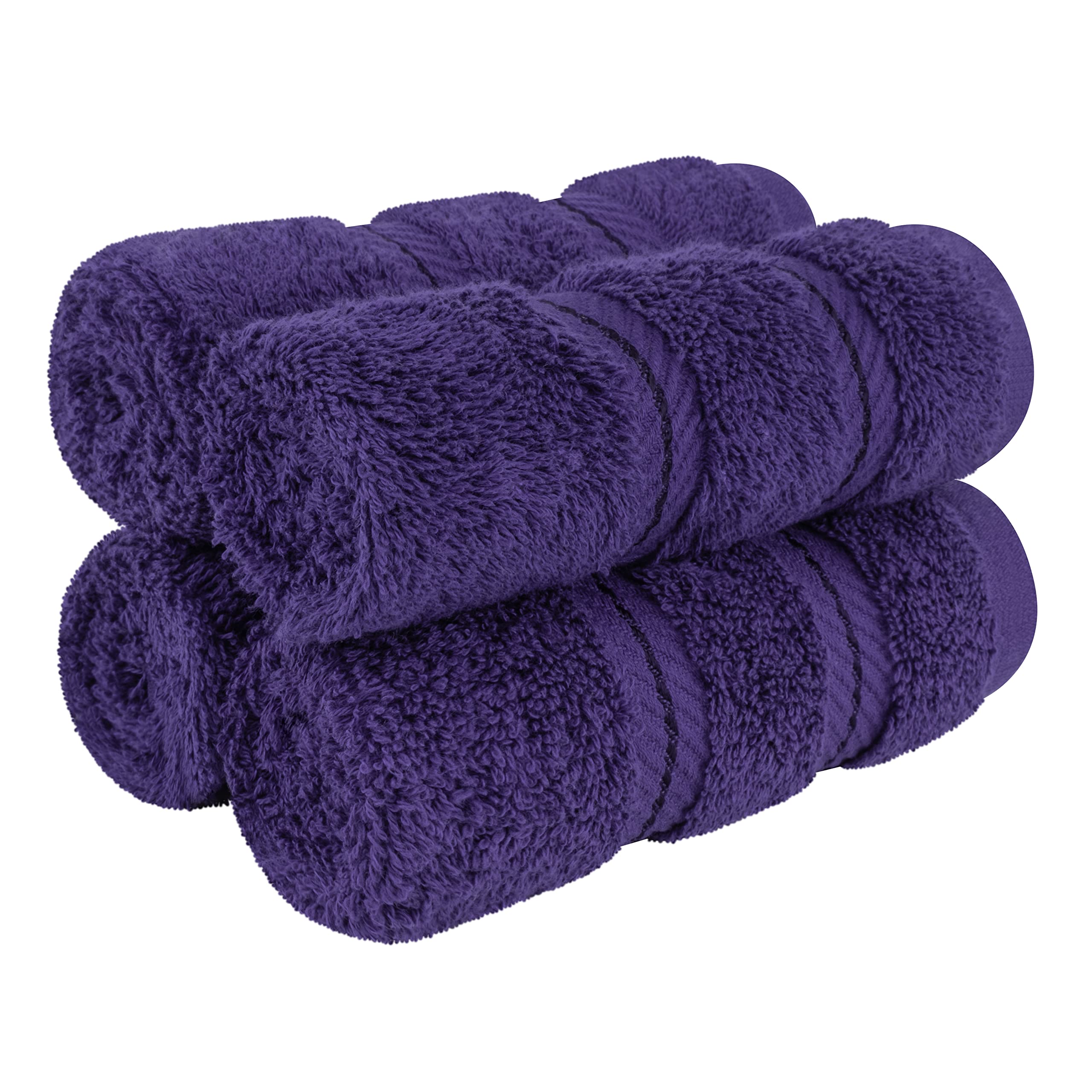 American Soft Linen Luxury Washcloths For Bathroom, 100 Turkish Cotton Washcloth Set Of 4, 13X13 In Soft Washcloths For Body And
