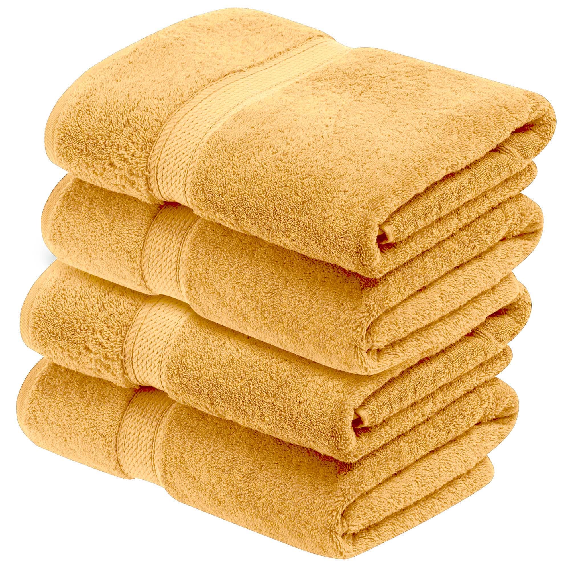 Superior Egyptian Cotton Pile Bath Towels, Ultra Soft Luxury Towel, Thick Plush Essentials, Absorbent Heavyweight, Guest Bath, H