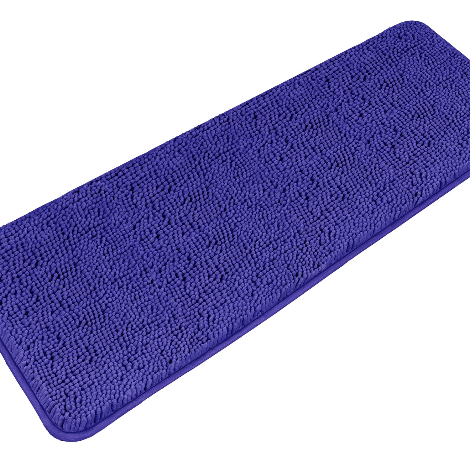 Pureswan Royal Blue 47 X 17 Bathroom Rugs - Absorbent And Washable Bath Mat, Non-Slip, Thick Soft Chenille Bath Rugs For Bathroo