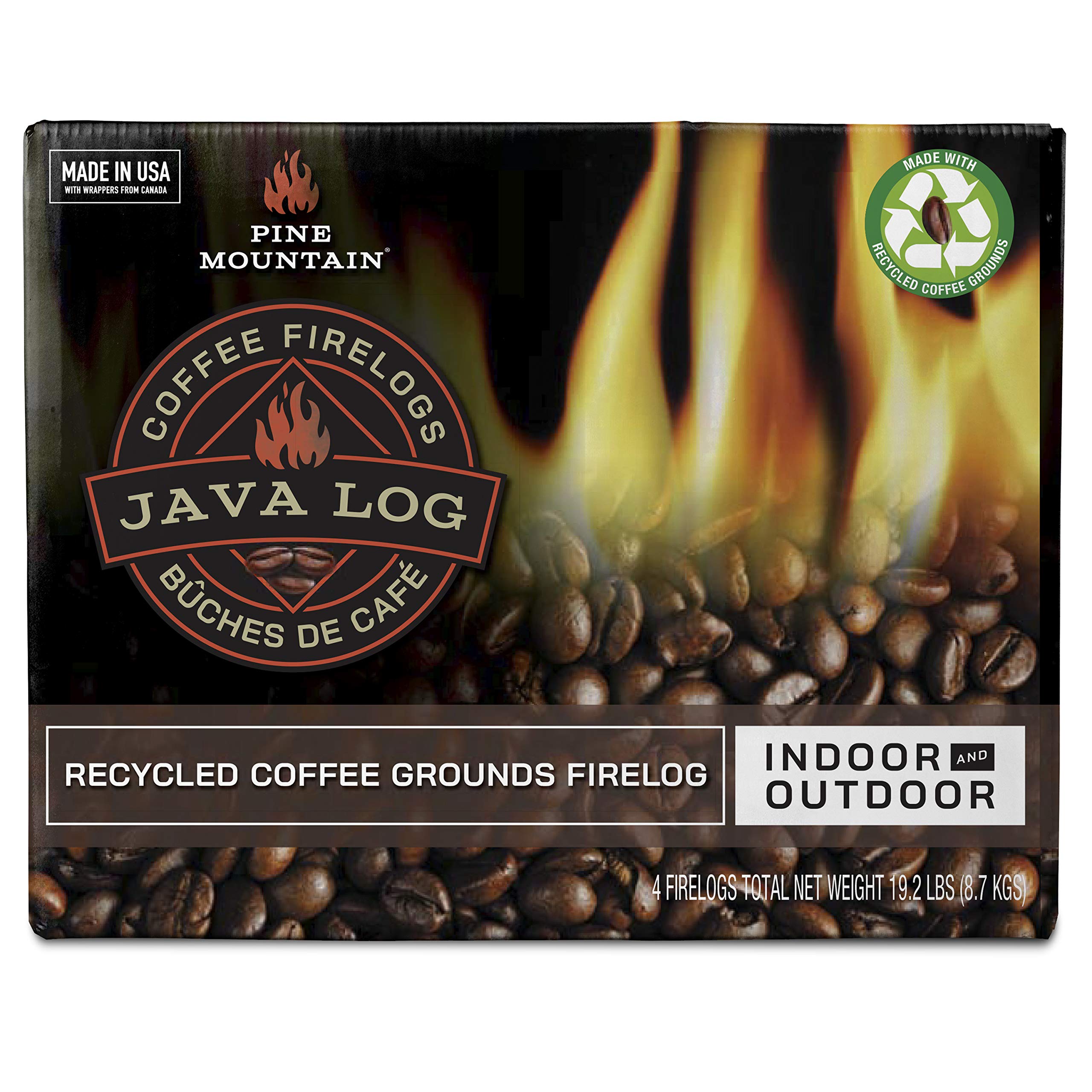Pine Mountain 4152501471 Java-Log Firelog, 4-Hour Burn Time, Recycled ...