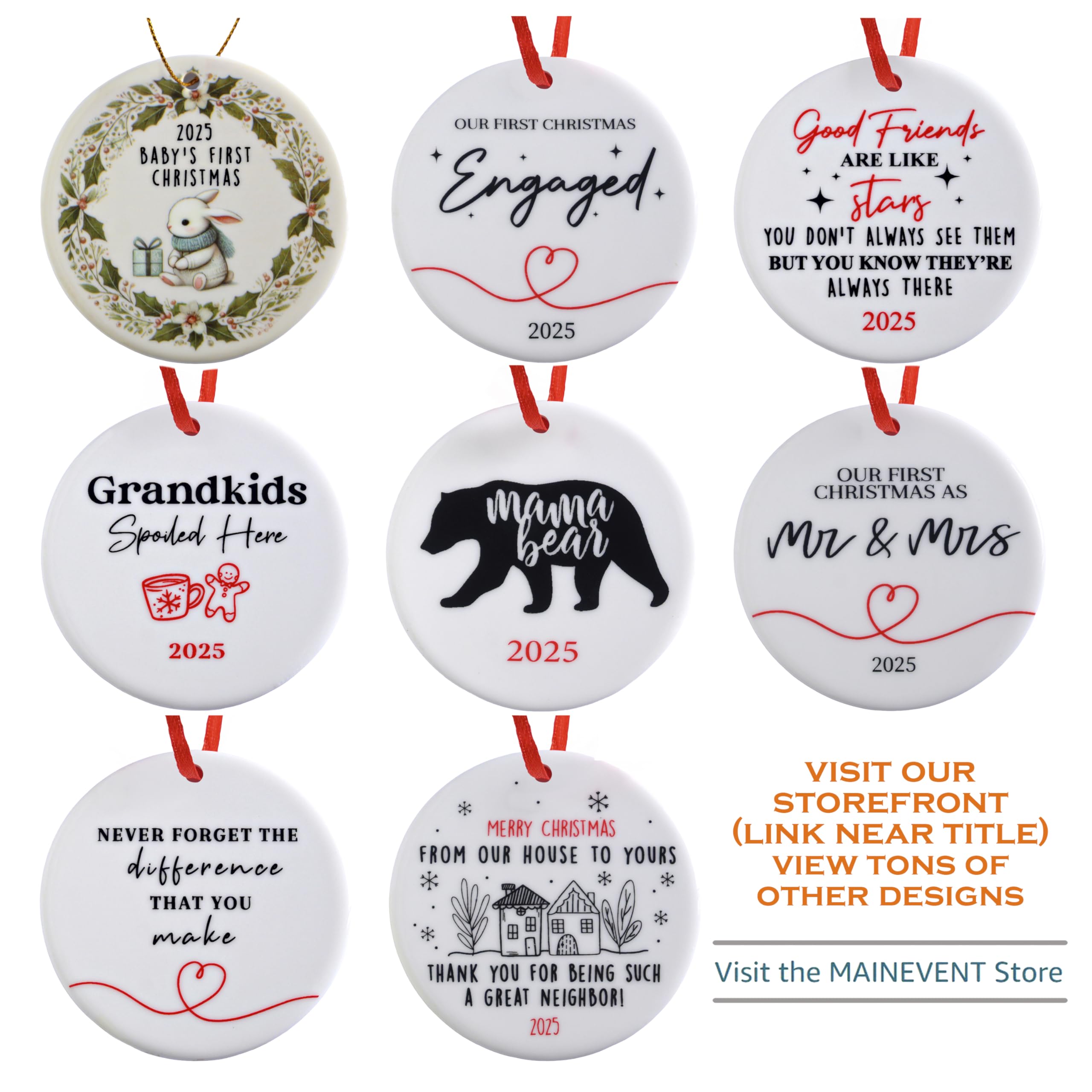 Our First Christmas Engaged Ornament 3 Inch, Engagement Christmas Ornament, Engaged Christmas Ornament 2025, She Said Yes Xmas D