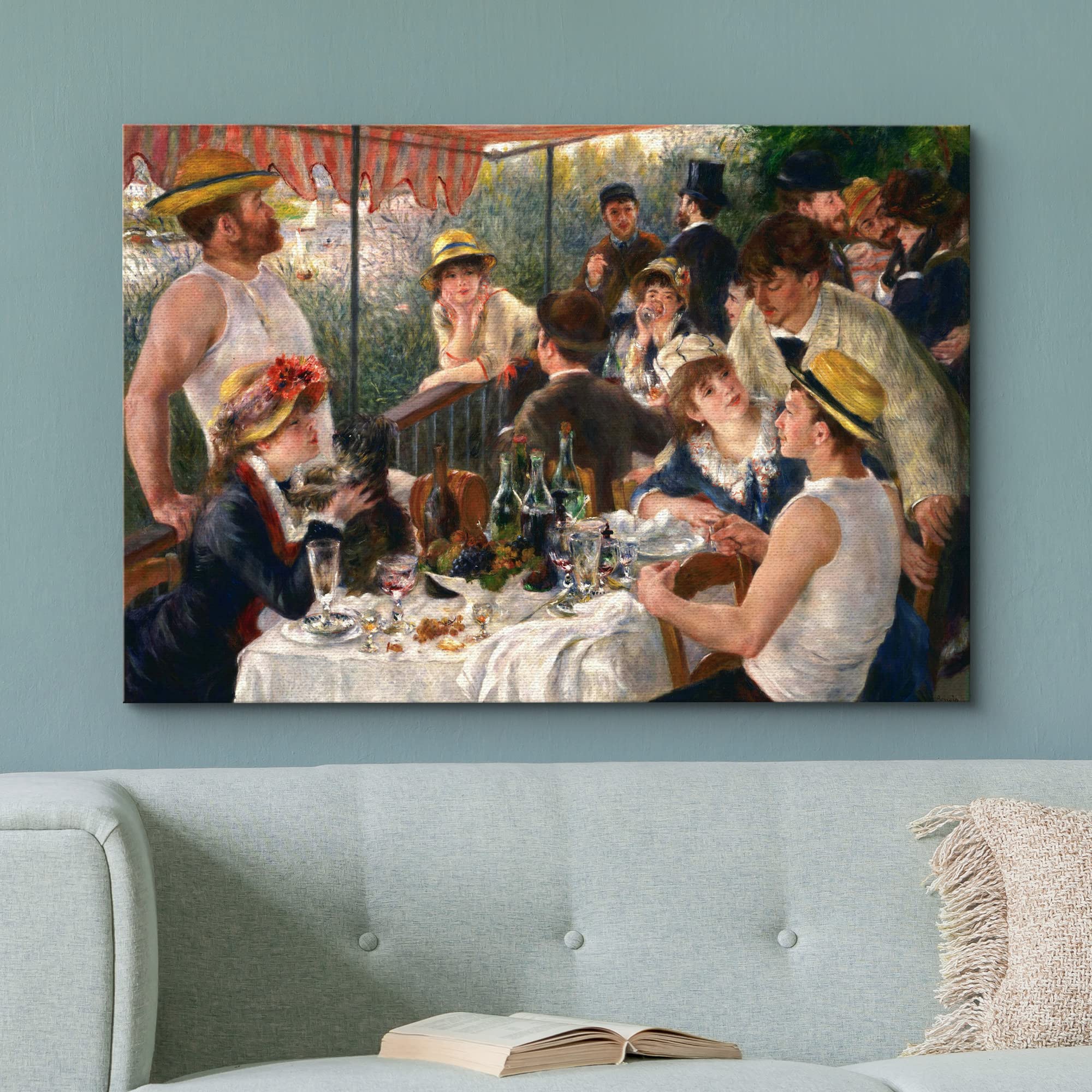 Wall26 Canvas Print Wall Art Luncheon Boating Party By Pierre-Auguste Renoir Historic Cultural Illustrations Impressionism Rusti