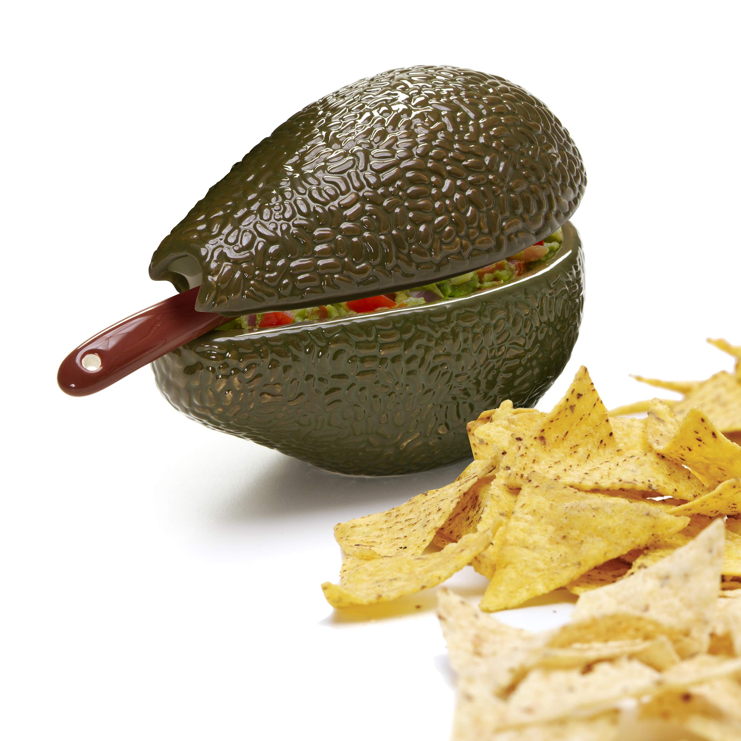 Prepworks By Progressive Guacamole Bowl With Spoon - Great For Serving Homemade Guacamole, Avocado Dip, Guacamole Serving Tray ,