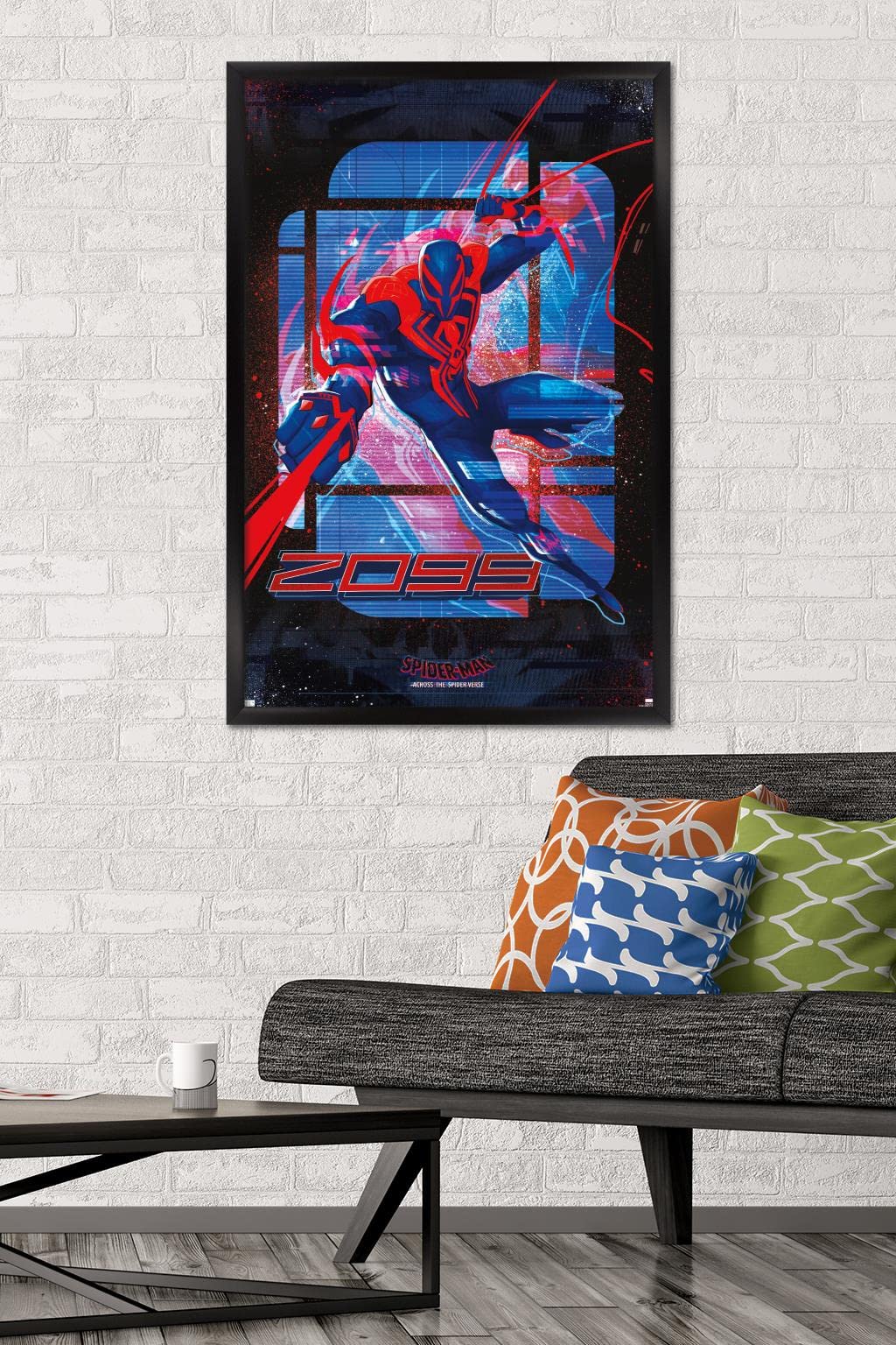 Trends International Marvel Spider-Man: Across The Spider-Verse - Spider-Man 2099 Wall Poster, 22.37'' X 34.00'', Black Framed V