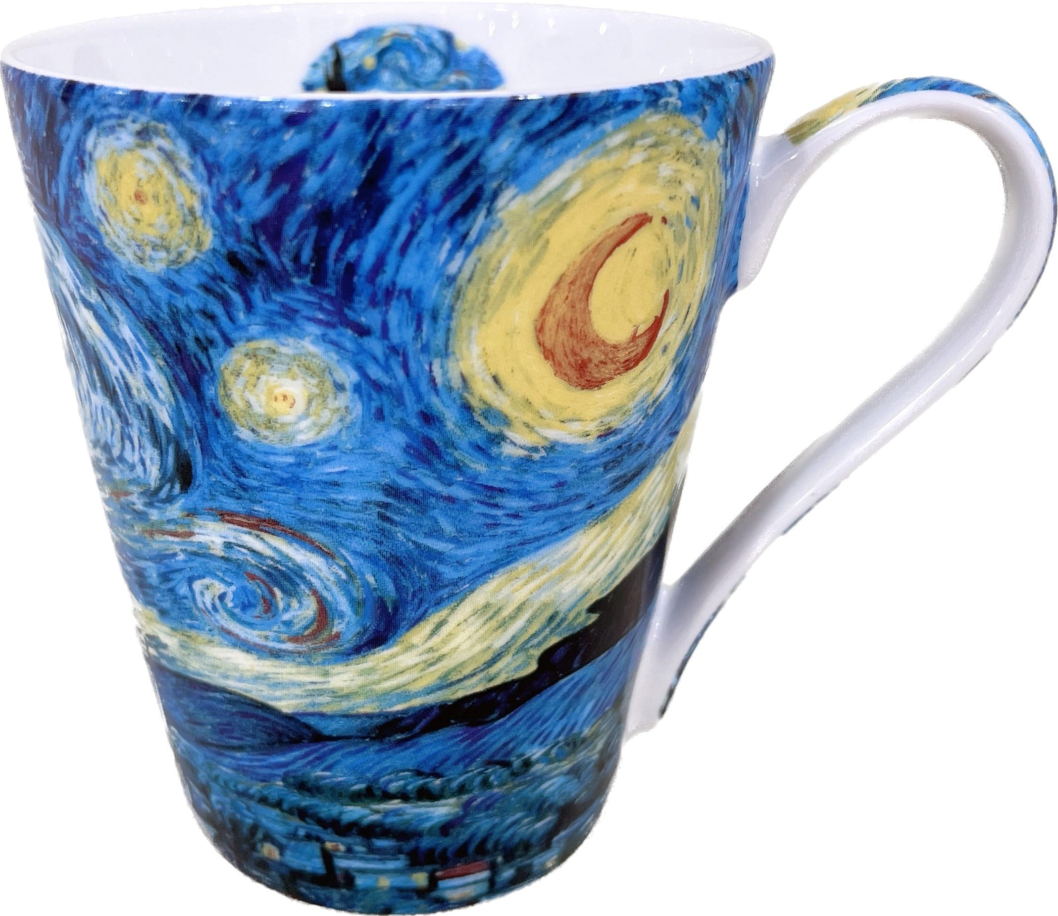 Eplze Bone China Teacup, 14oz Van Gogh Series (Starry Night)