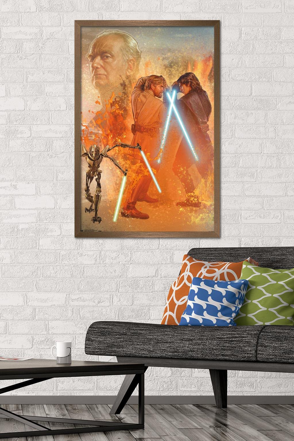 Trends International Star Wars: Revenge Of The Sith - Celebration Mural Wall Poster, 22.375'' X 34'', Bronze Framed Version