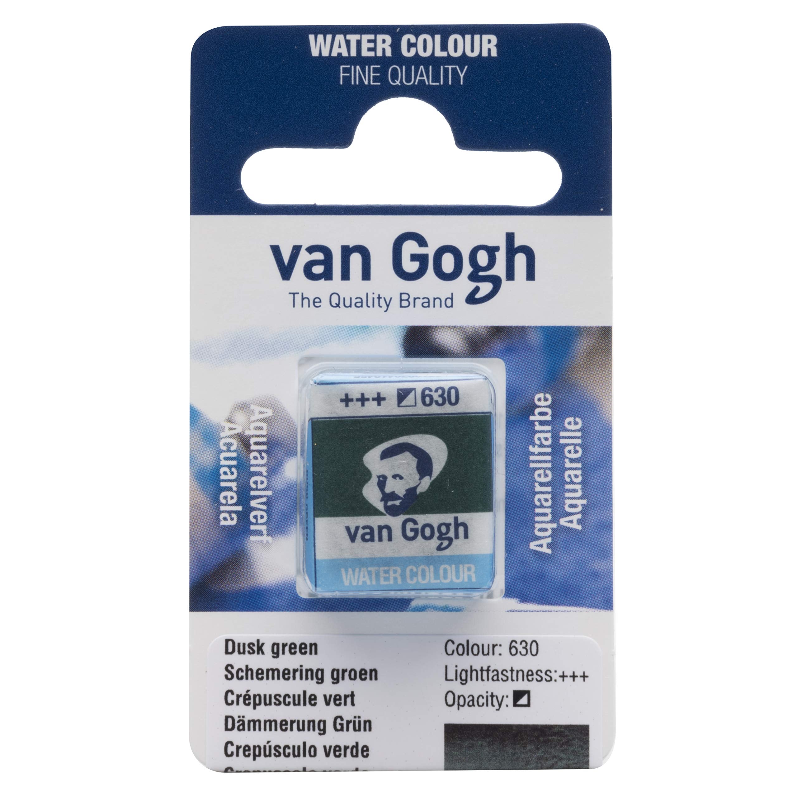 Van Gogh Watercolor Paint, Half Pan, Dusk Green 630