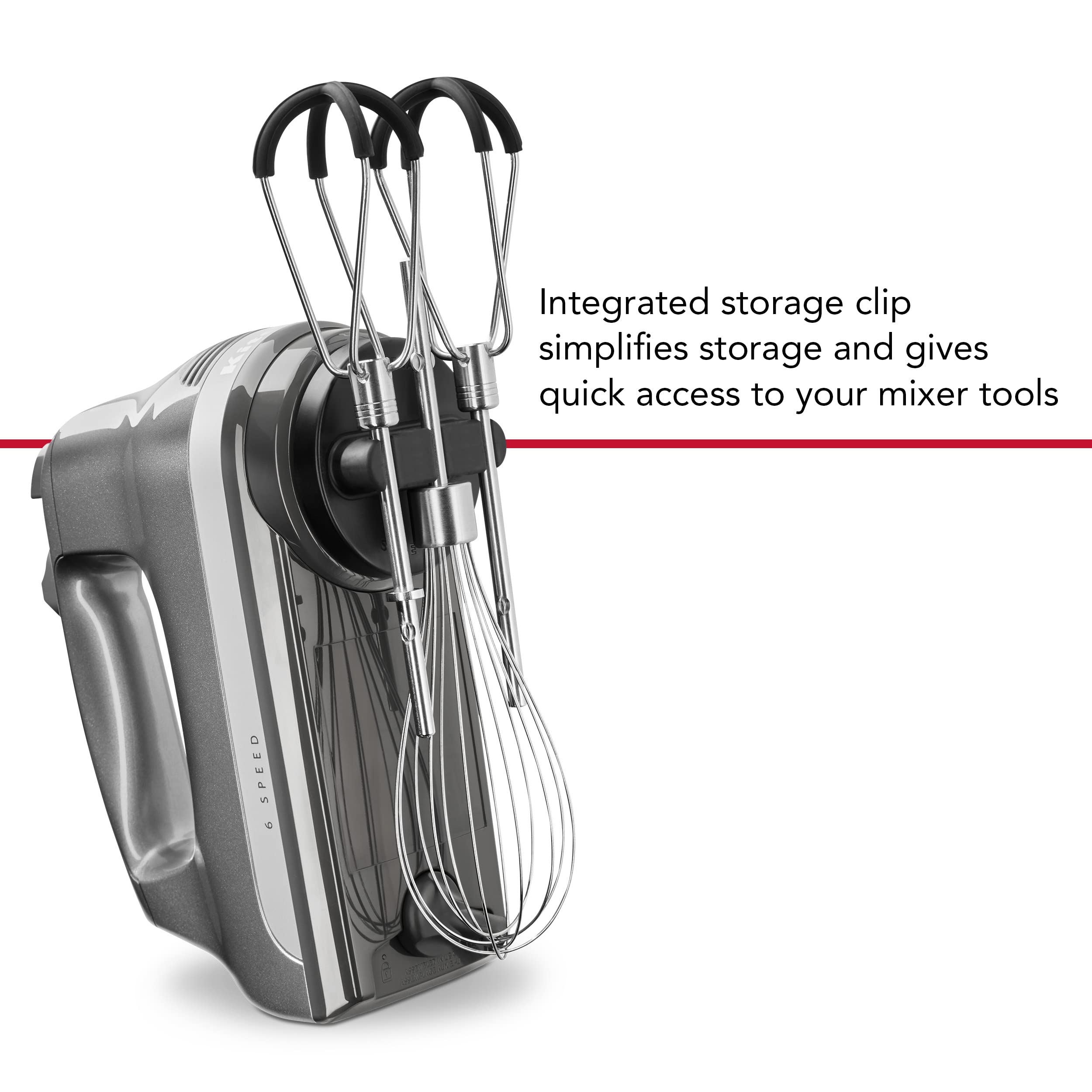 Kitchenaid 6 Speed Hand Mixer With Flex Edge Beaters - Khm6118