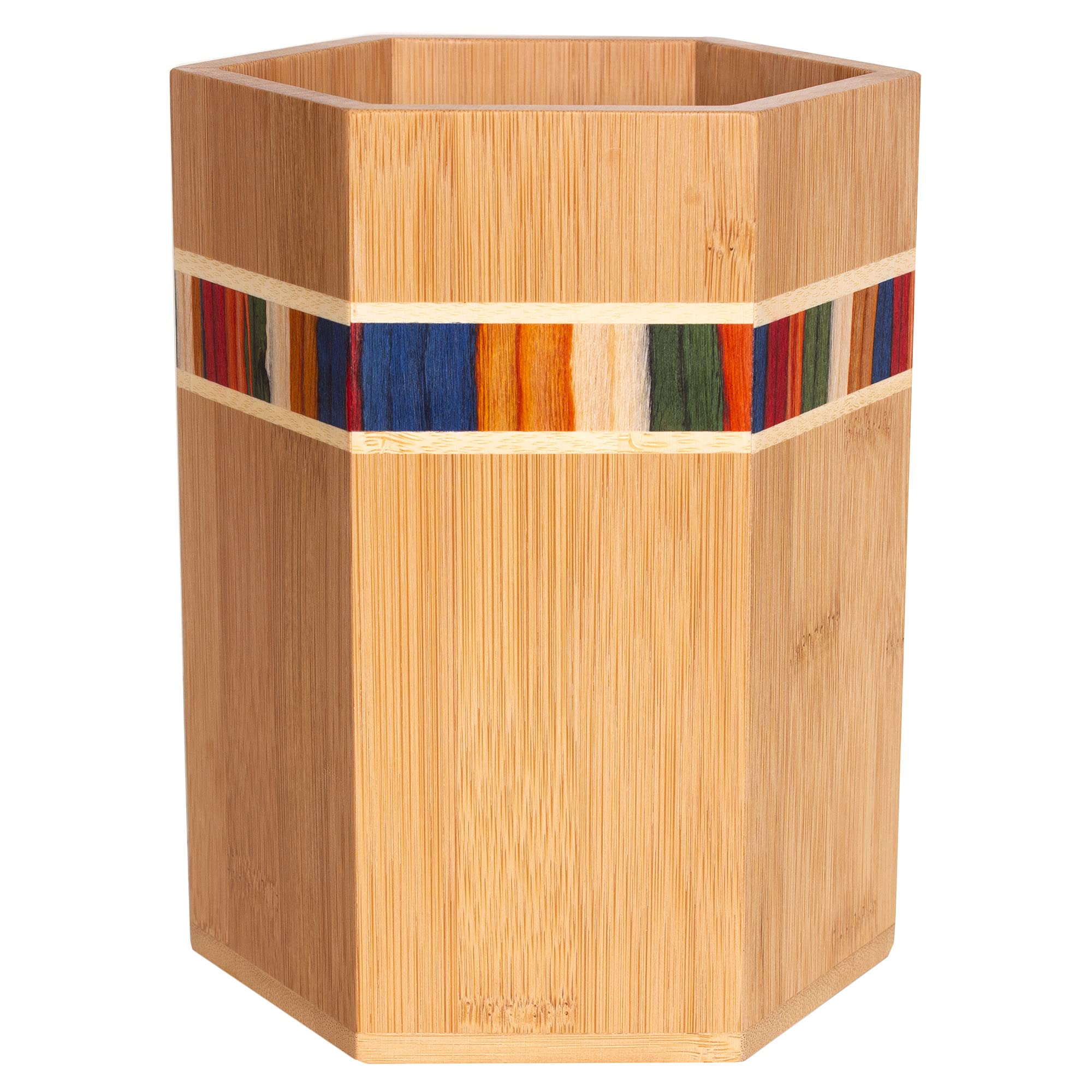 Totally Bamboo Baltique Marrakesh Collection Kitchen Utensil Holder, Large Cooking Utensil Crock For Countertop