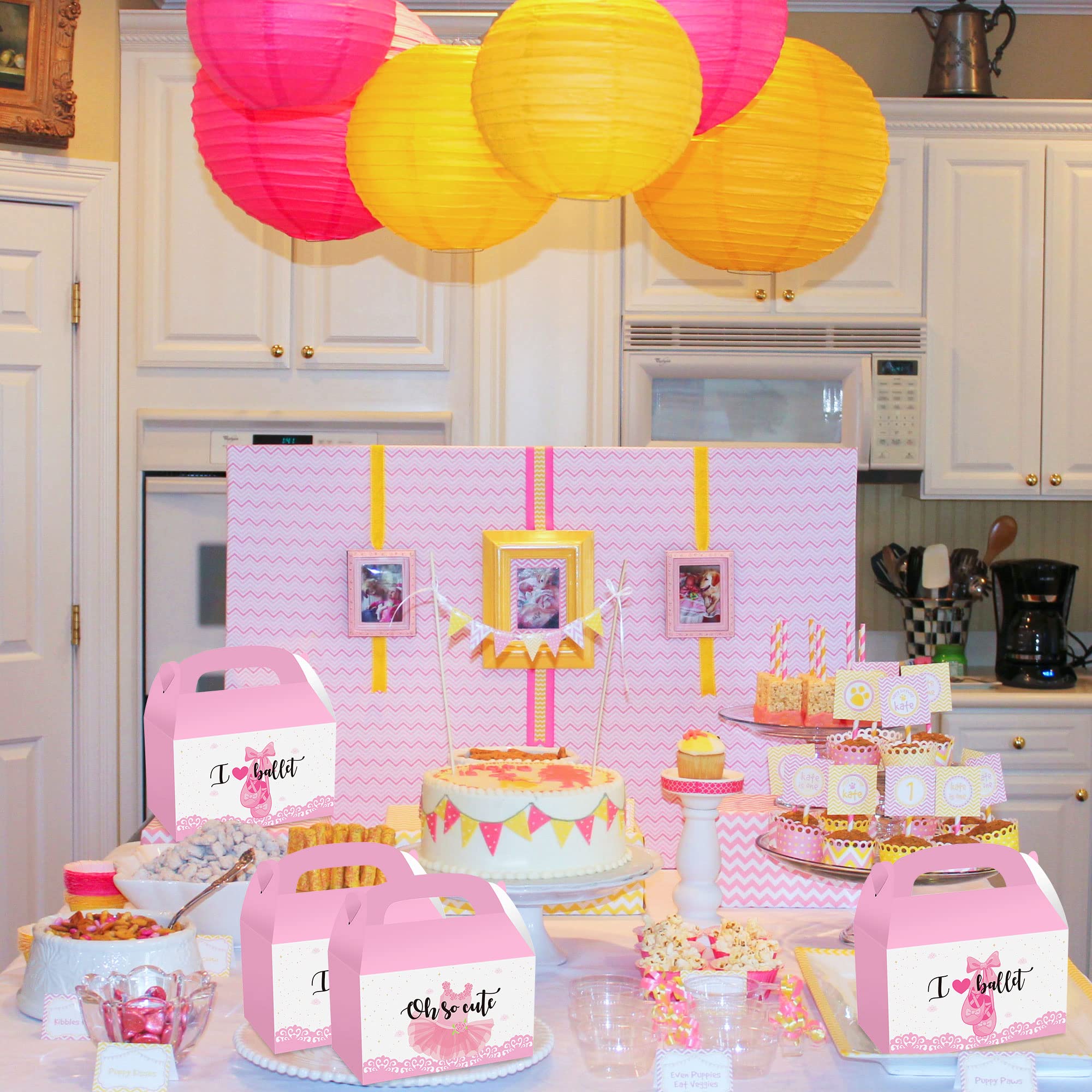 12 Pcs Ballerina Party Supplies Ballerina Party Favor Boxes Ballerina Party Favor Bags Ballerina Party Goodie Bags Ballerina Par