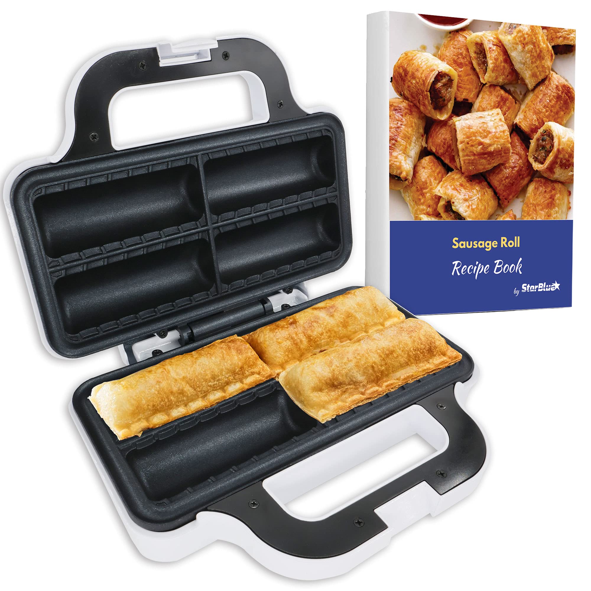 Sausage Roll Maker By Starblue With Free Recipe Ebook - Make 4 Quick And Delicious Breakfast Sausage Rolls And Snacks In Minutes
