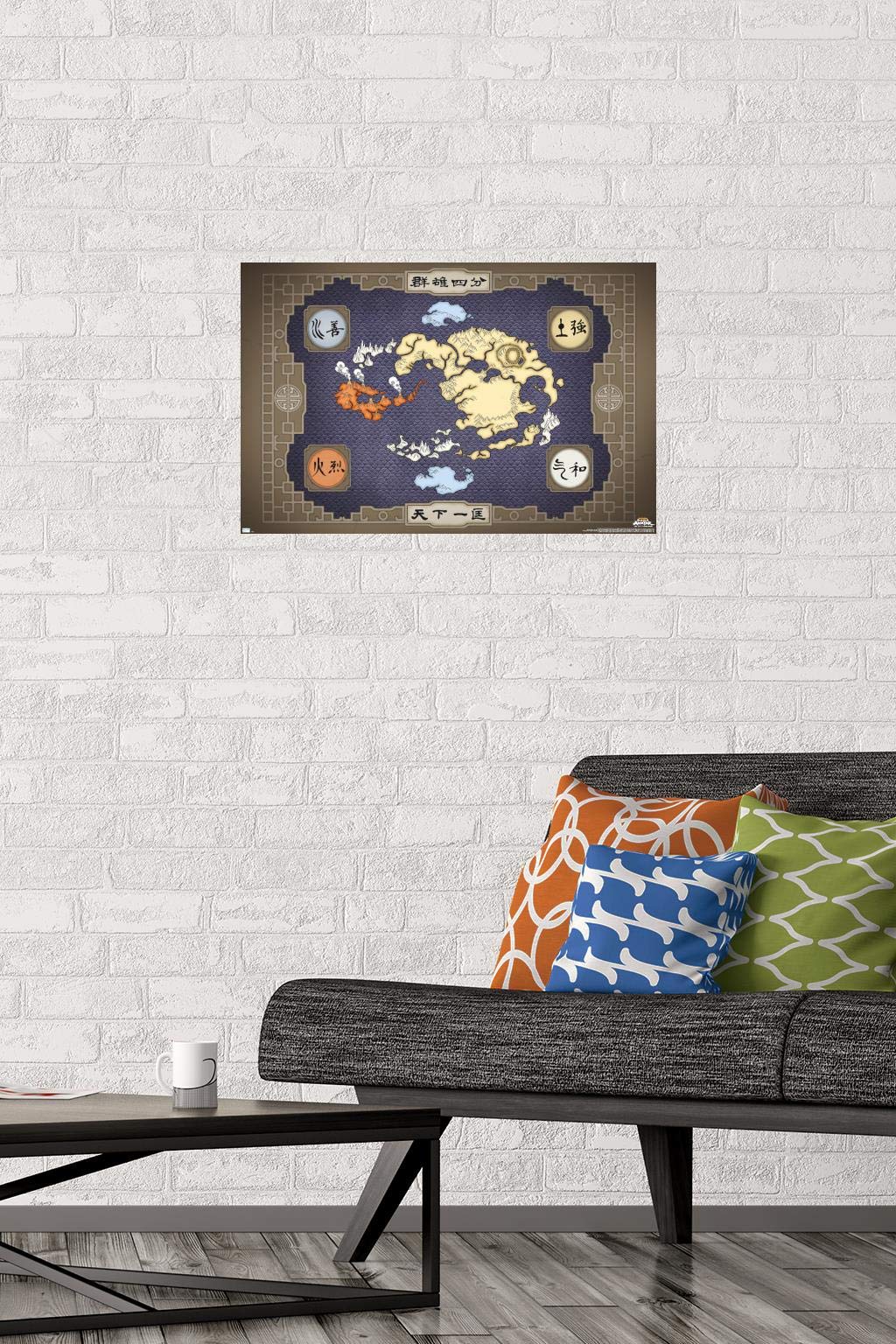 Trends International Nickelodeon Avatar: The Last Airbender - Map Wall Poster, 14.72'' X 22.37'', Premium Unframed Version