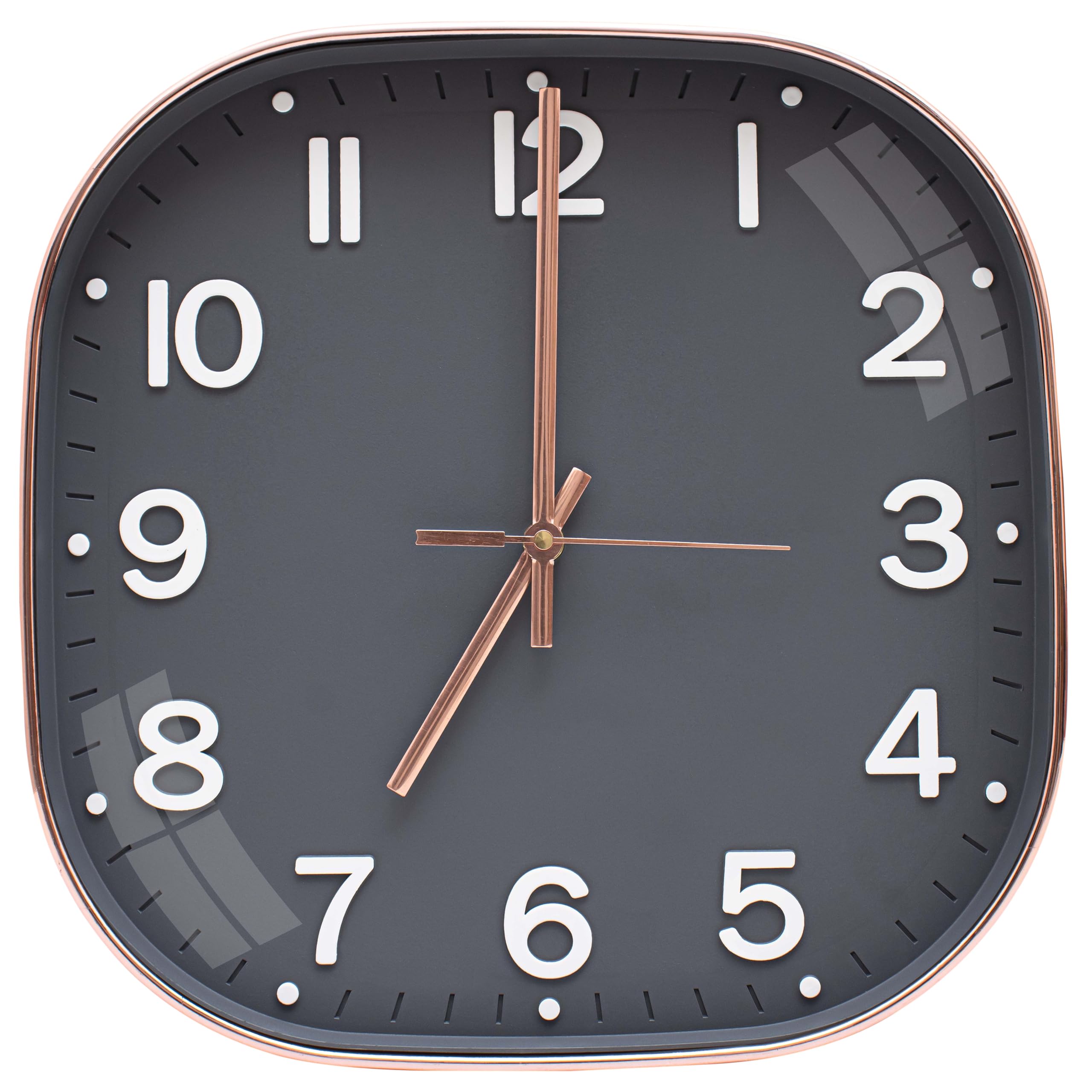 Tekcool Plastic Analogue Wall Clock 12 Silent Quartz Decorative Latest Wall Clock Non-Ticking Classic Clock Battery Operated Rou