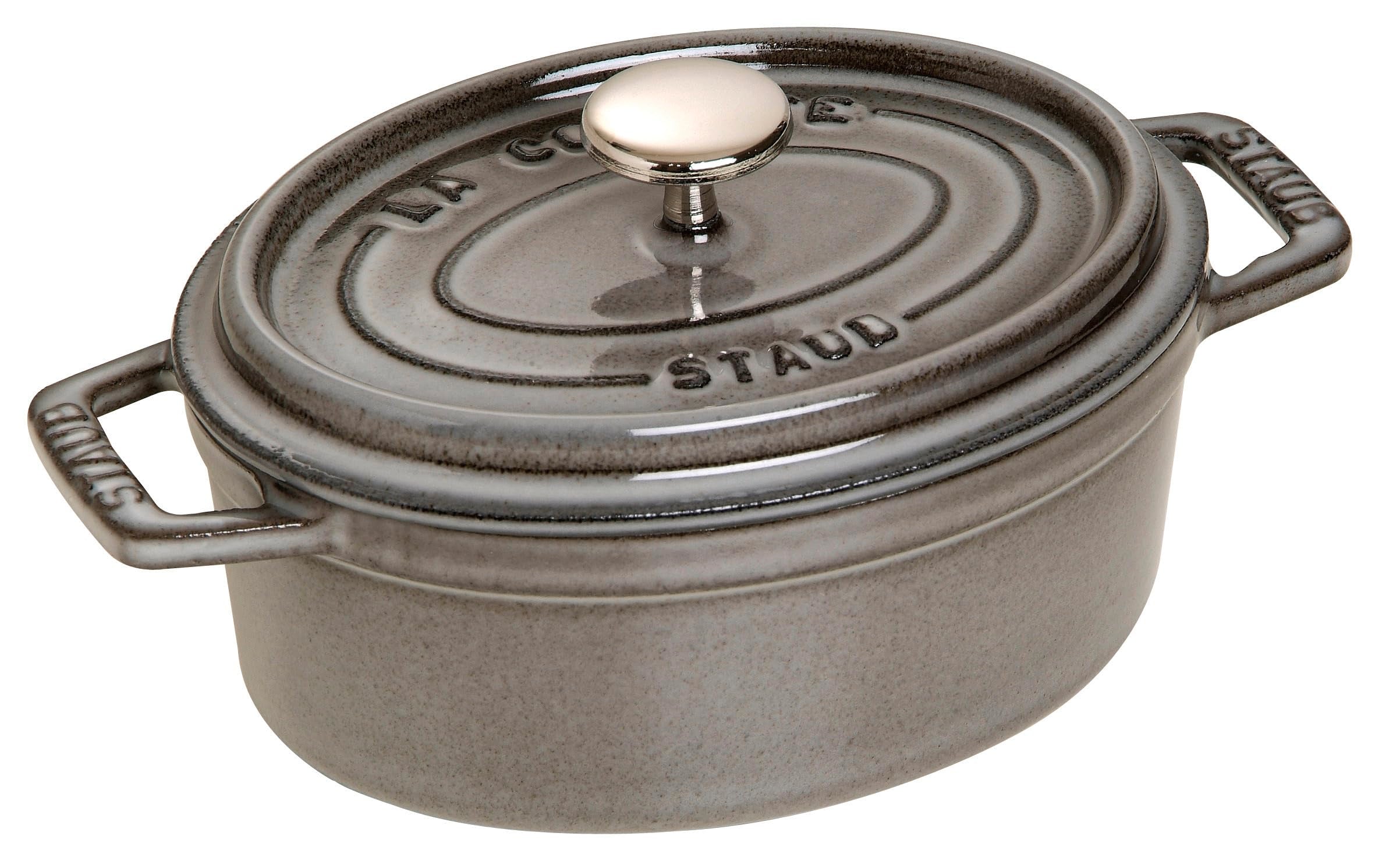 staub 40509481 Pico Cocotte, Oval, 6.7 inches (17 cm), Gray, Enameled