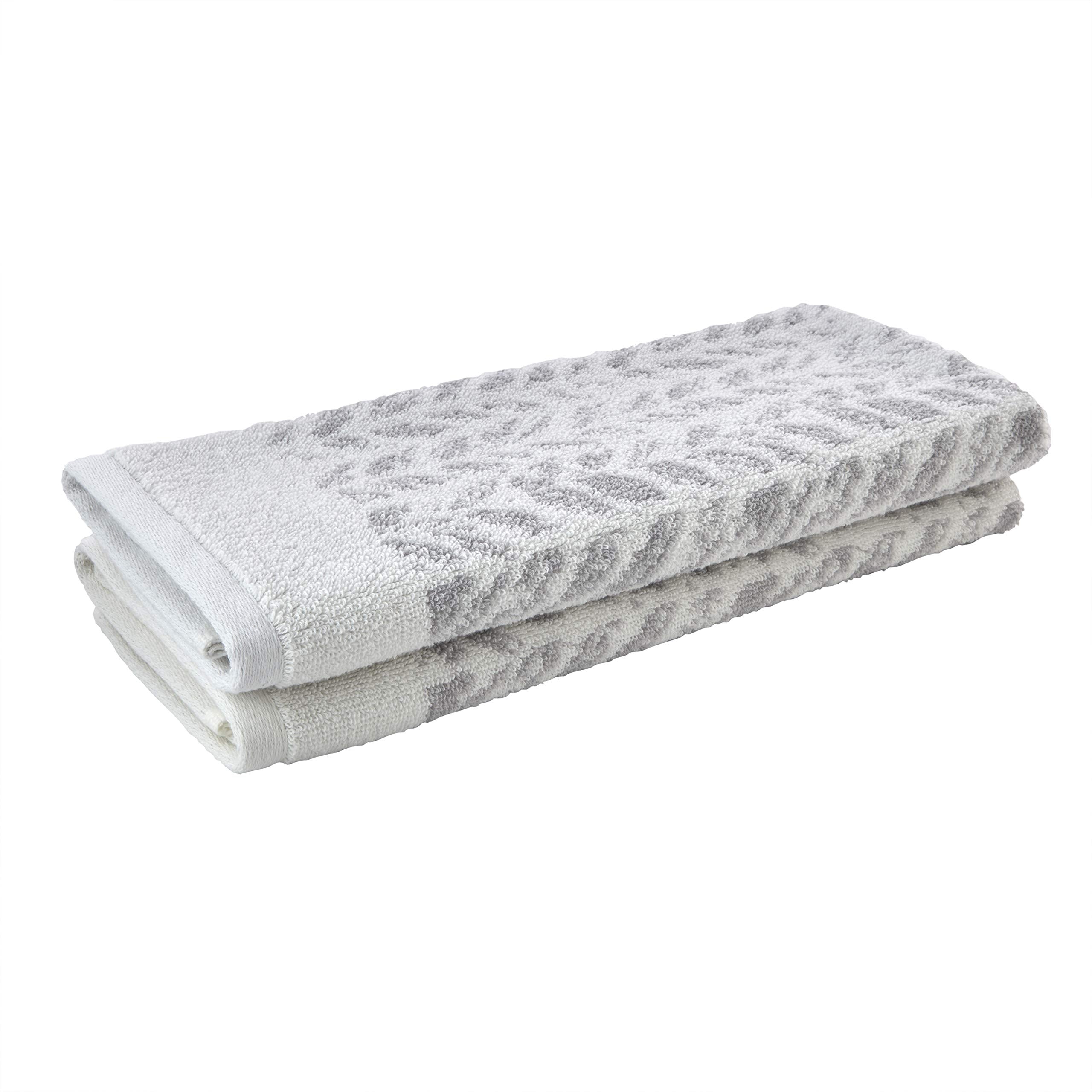 SKL Home by Saturday Knight Ltd. Distressed Leaves Hand Towel Gray  16x26 (2-Pack)