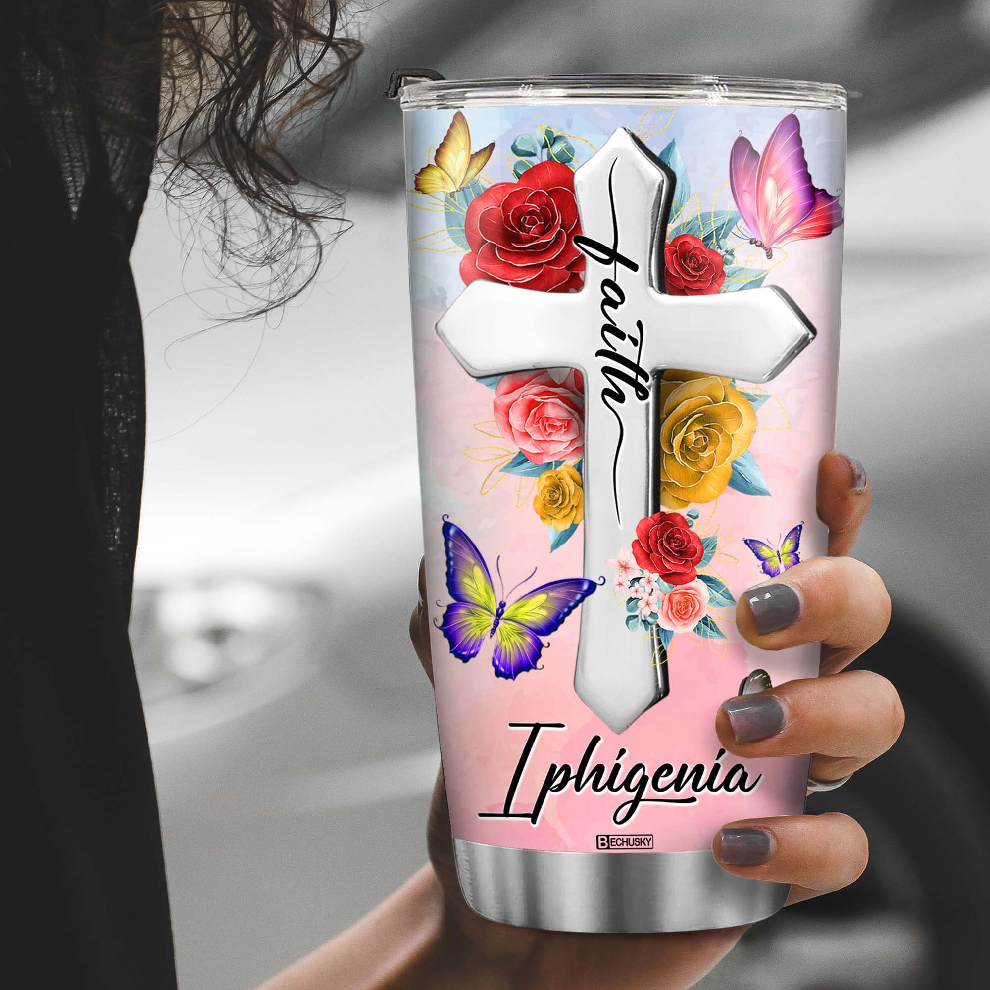 Bechusky Personalized Christian Tumbler Gifts For Women Christian Gifts For Women - Birthday Gifts For Women - Friend Gifts For