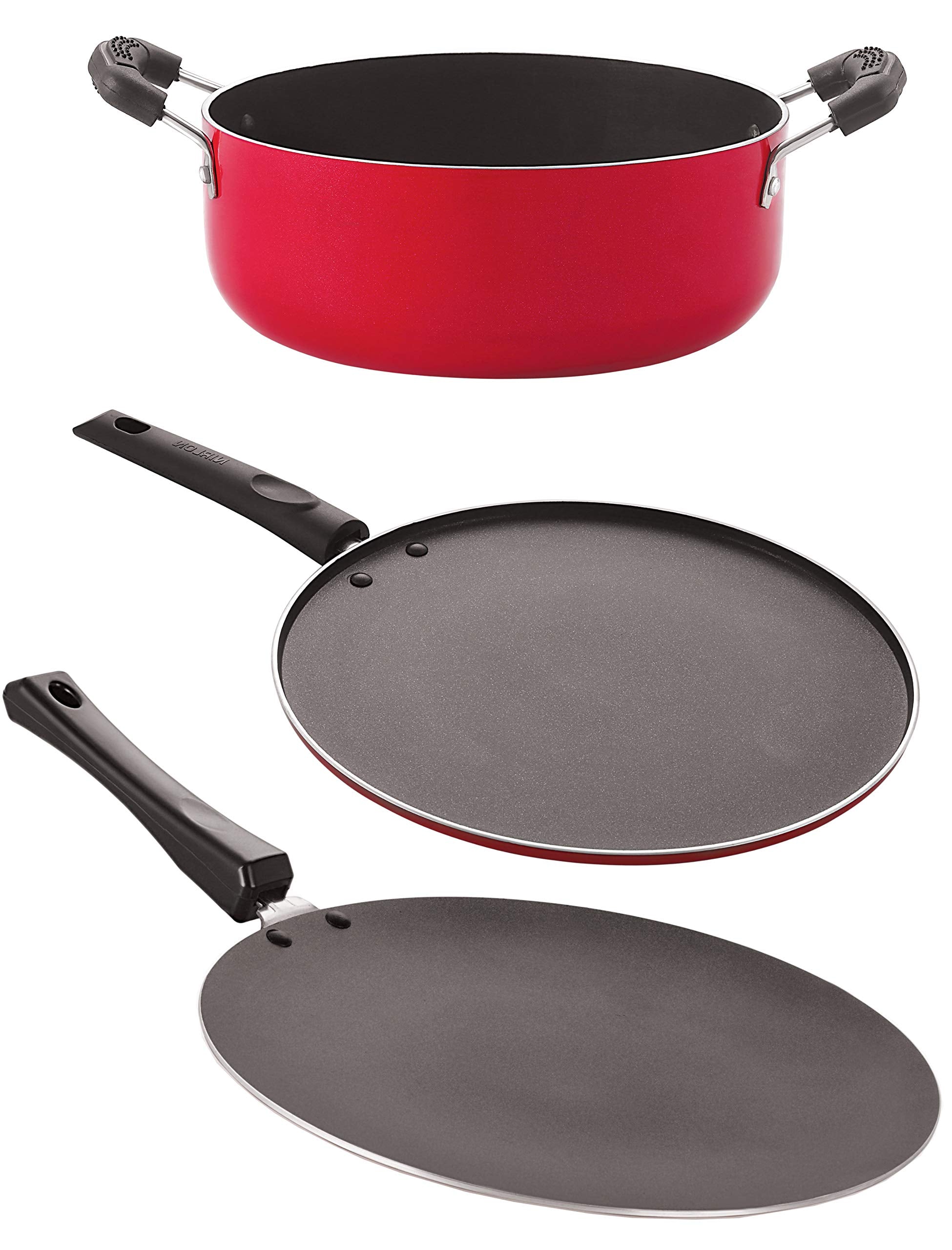 Nirlon Aluminium Non Stick Kitchenware Cooking Utencil Combo Set(Ct12_St12_Cs24)