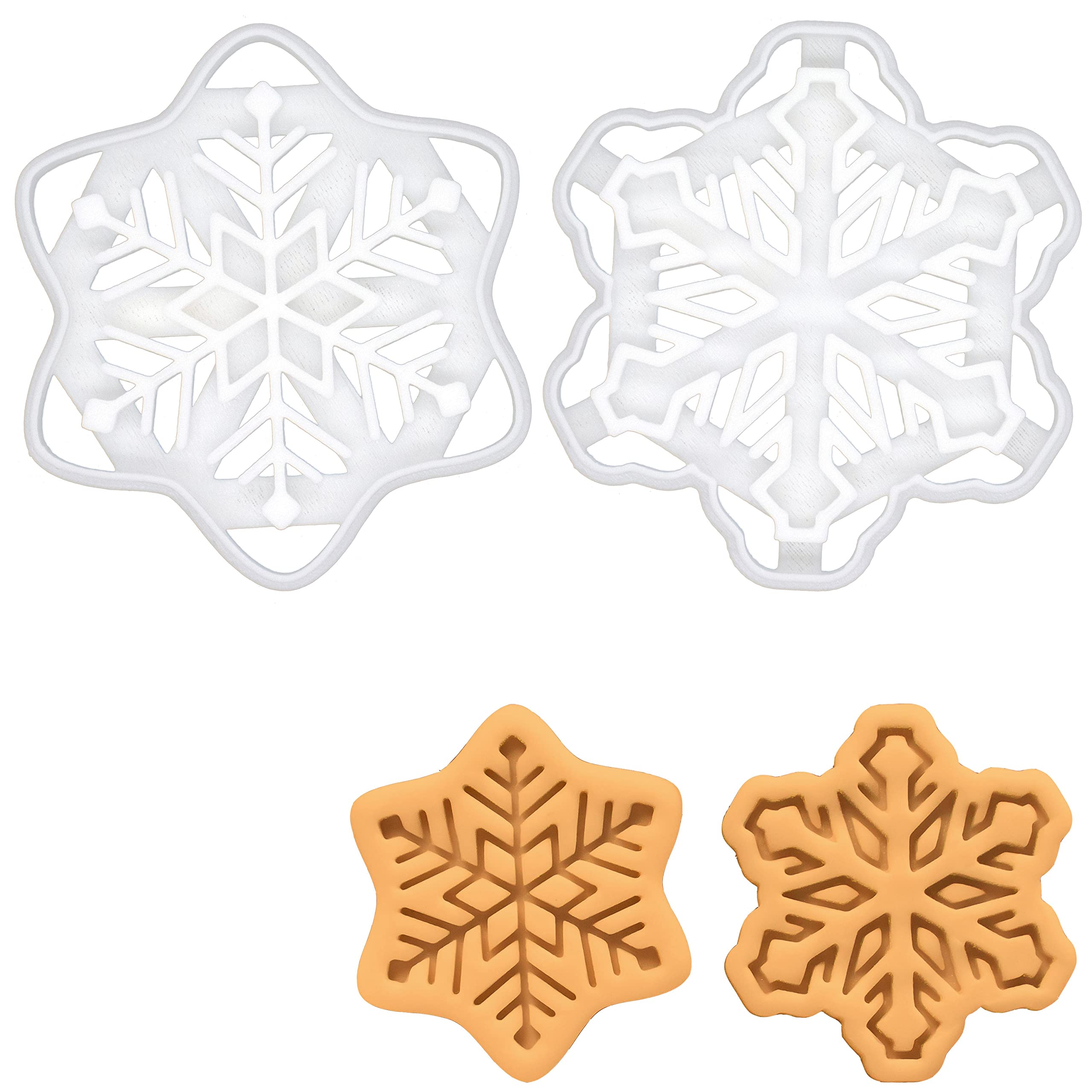 Set Of 2 Snowflake Cookie Cutters (Style 1 And 2), 2 Pieces - Bakerlogy