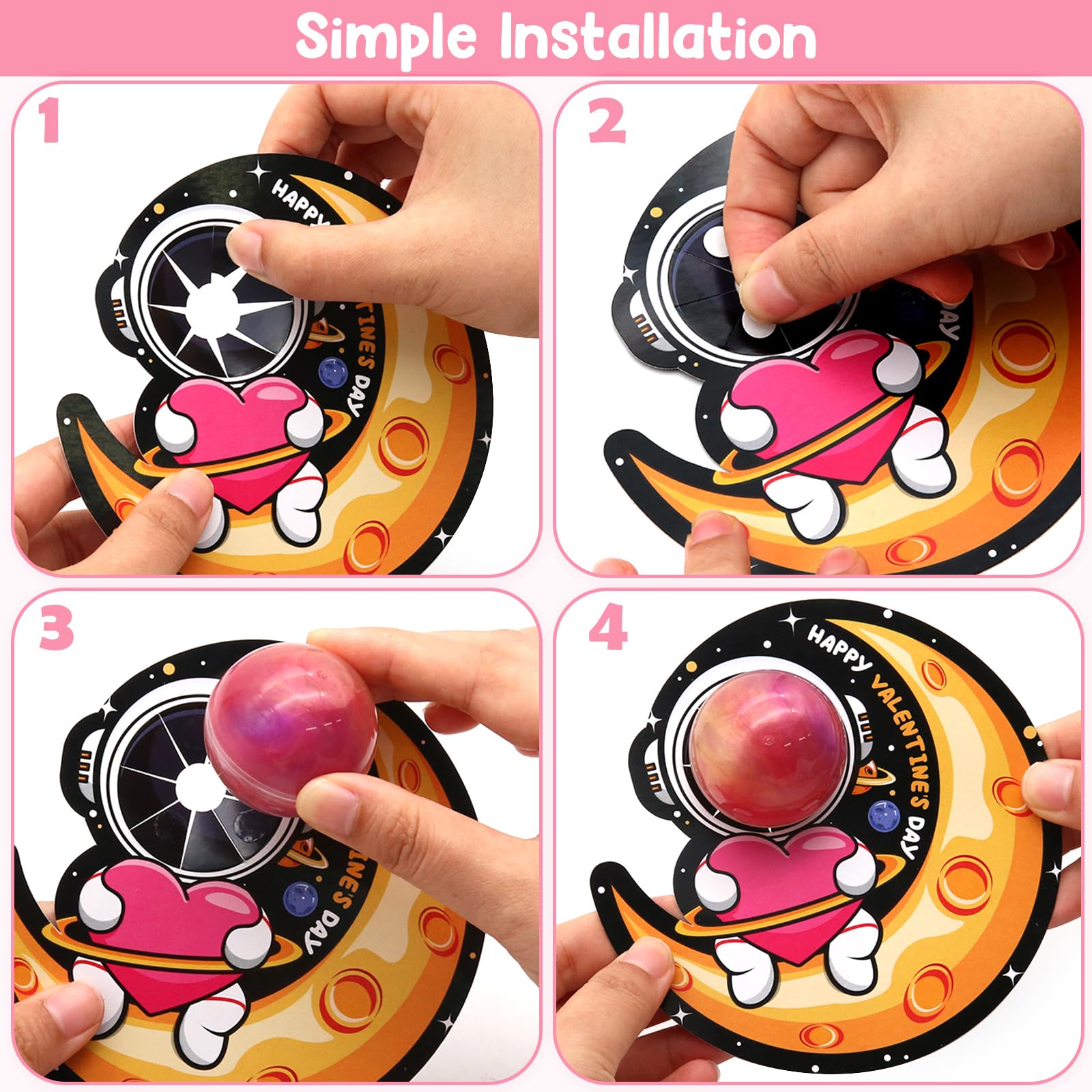 28 Pack Valentines Day Gifts For Kids, Galaxy Slime With Greeting Cards Stress Relief Fidget Set For Kids, Valentine'S Day Class