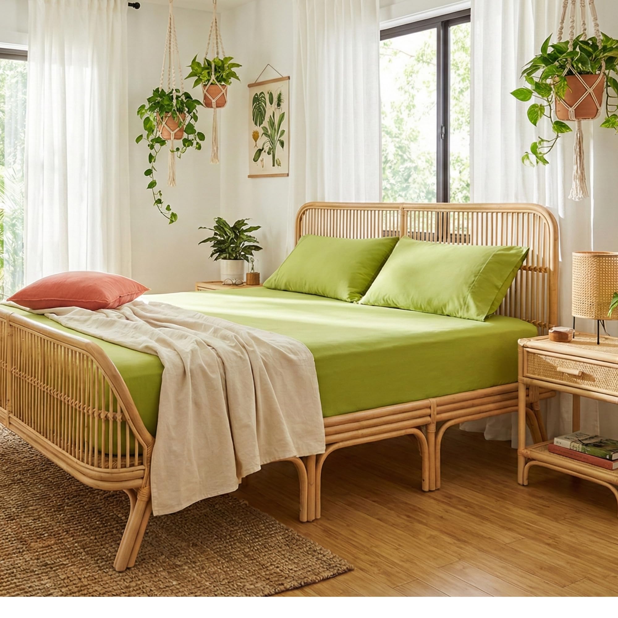 Naksh King Size Bed Sheet Cotton - Plain Design, 210 Tc Soft & Breathable Fabric, Includes 2 Pillow Covers, Ideal For Daily Home