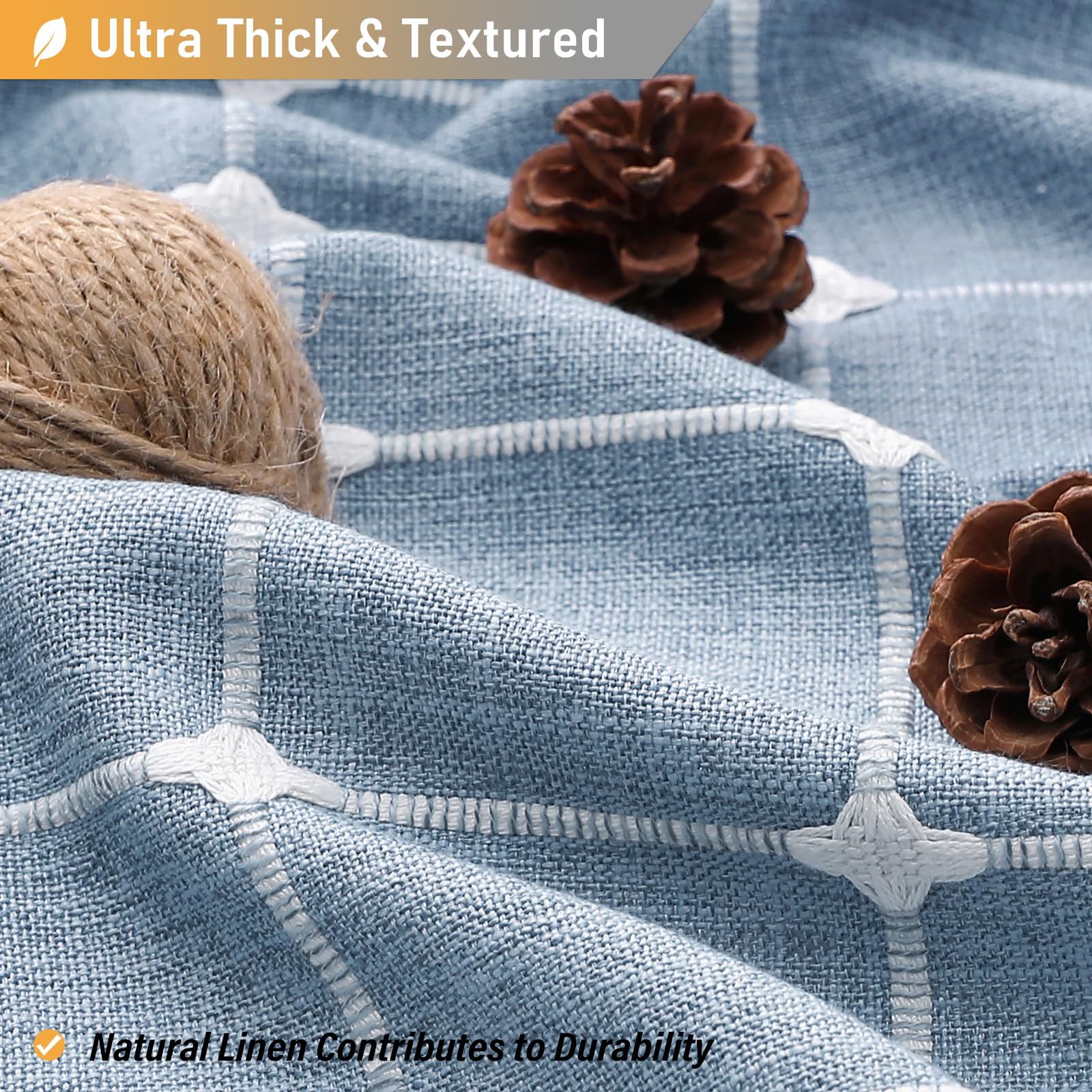 Bttn Stall Fabric Shower Curtain - 54 X 78 Inch Boho Linen Heavy Duty Cloth Tassel Shower Curtain Set With 10 Hooks, Narrow Rust